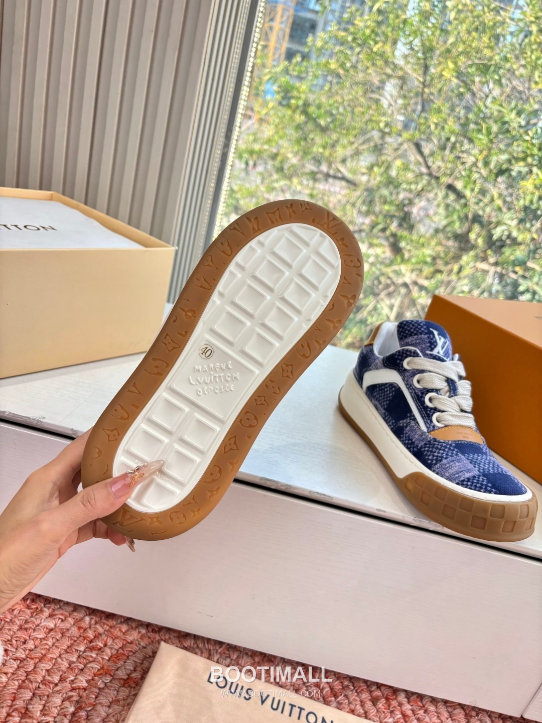 Louis Vuitton Tilted Damier Platform Trainer Cowhide Brown 루이비통 틸티드 다미에 플랫폼 트레이너 소가죽 브라운 스니커즈 7