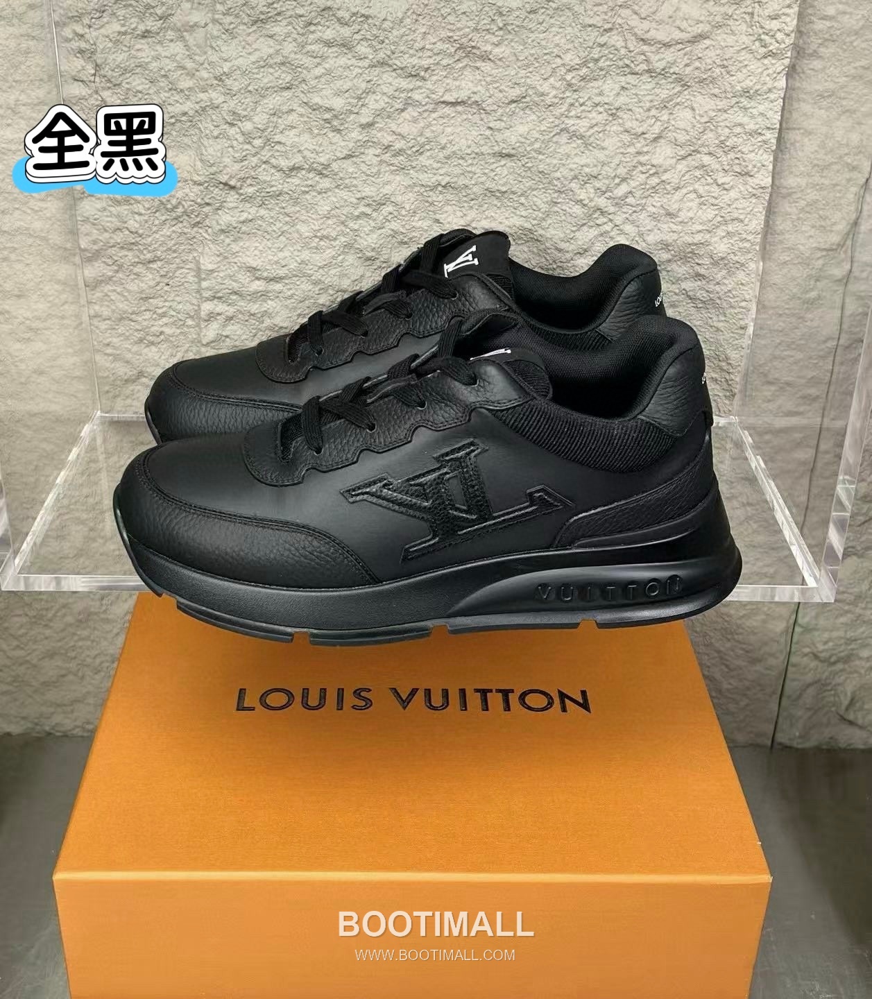 Louis Vuitton Classic LV Letter Platform Smooth Cowhide Black Sneakers 루이비통 클래식 LV 레터링 플랫폼 스무스 소가죽 블랙 스니커즈 1