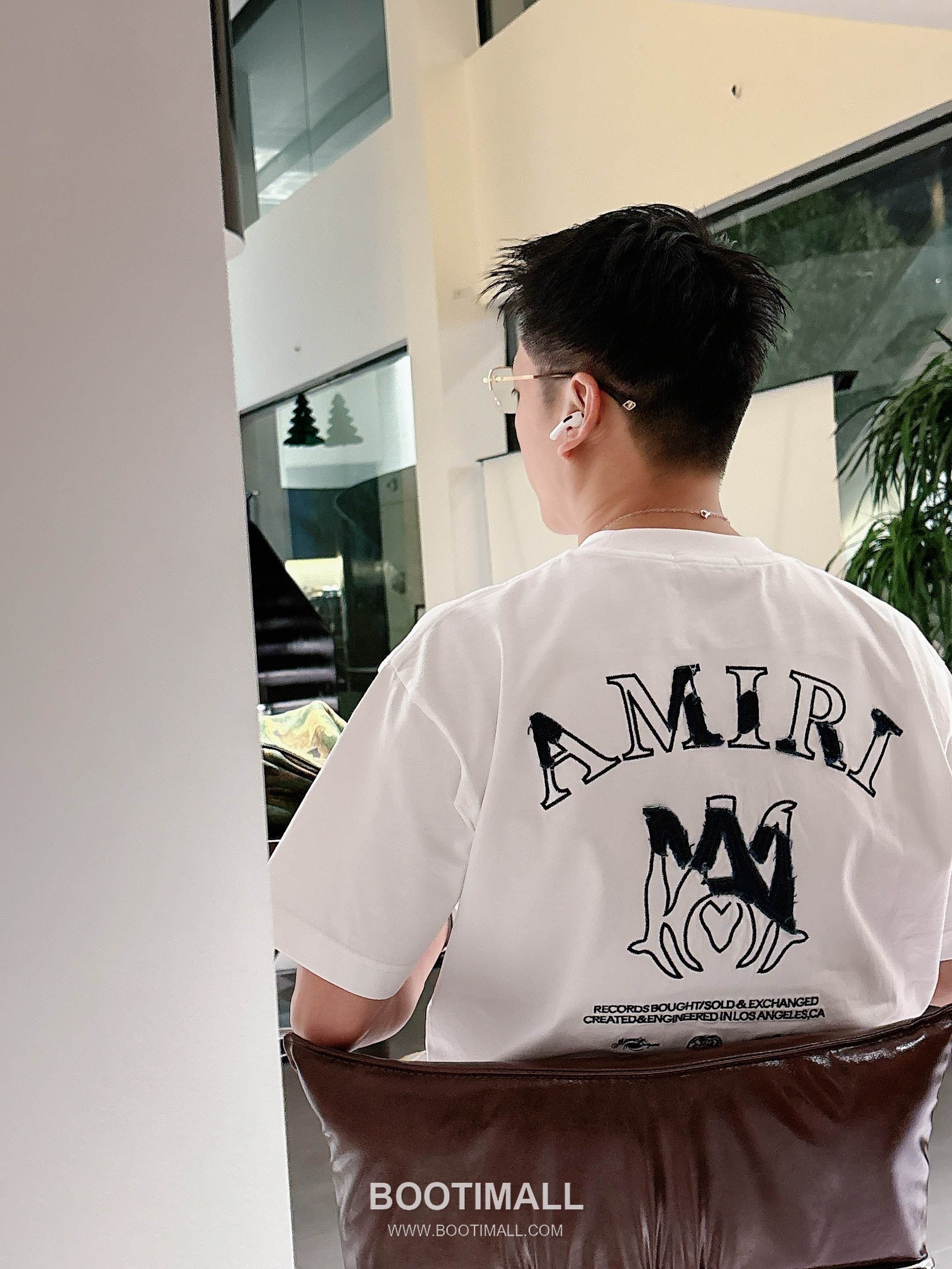 Ami Paris SS26 Embroidered Patchwork Denim Cotton Short Sleeve T-Shirt 아미 파리 SS26 자수 패치워크 데님 코튼 반팔 티셔츠 7