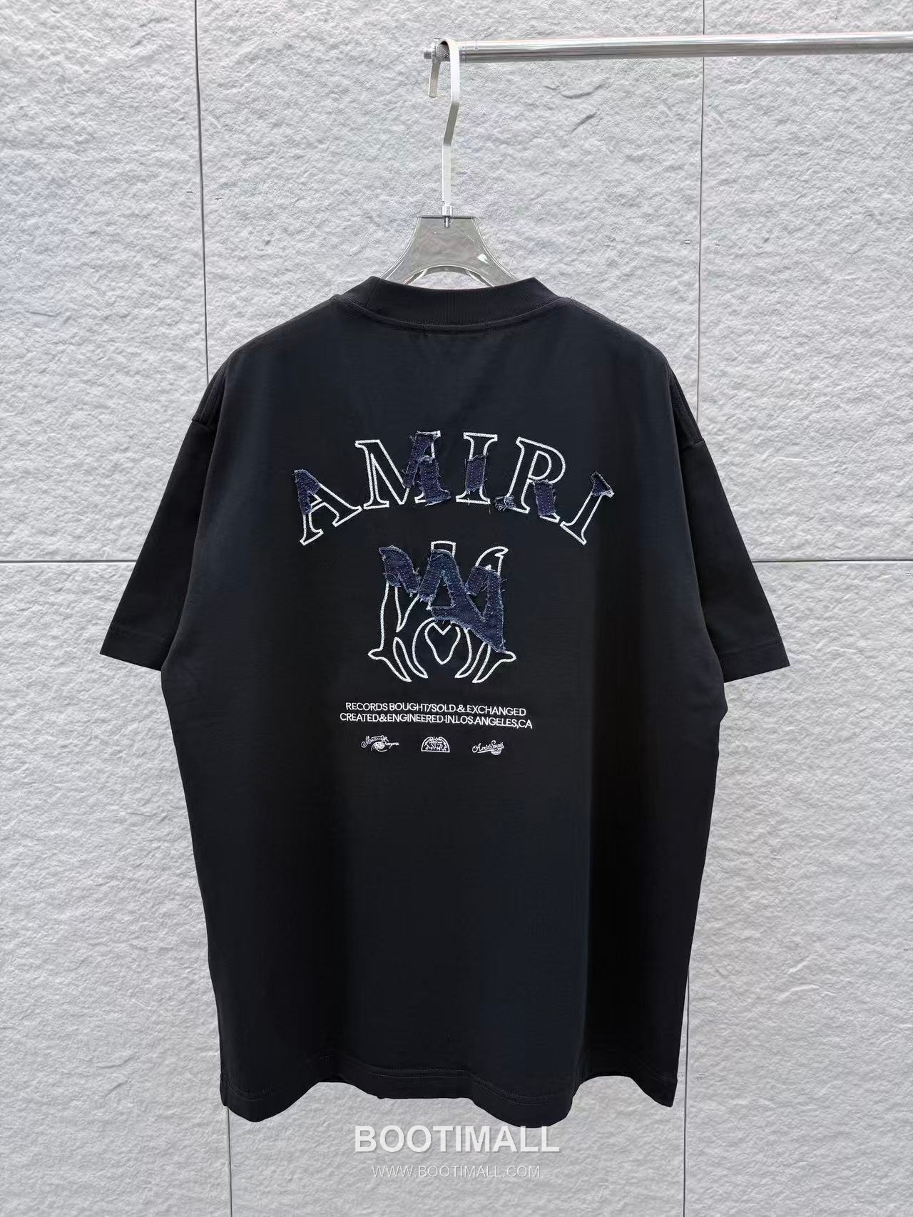 Ami Paris SS26 Embroidered Patchwork Denim Cotton Short Sleeve T-Shirt 아미 파리 SS26 자수 패치워크 데님 코튼 반팔 티셔츠 14