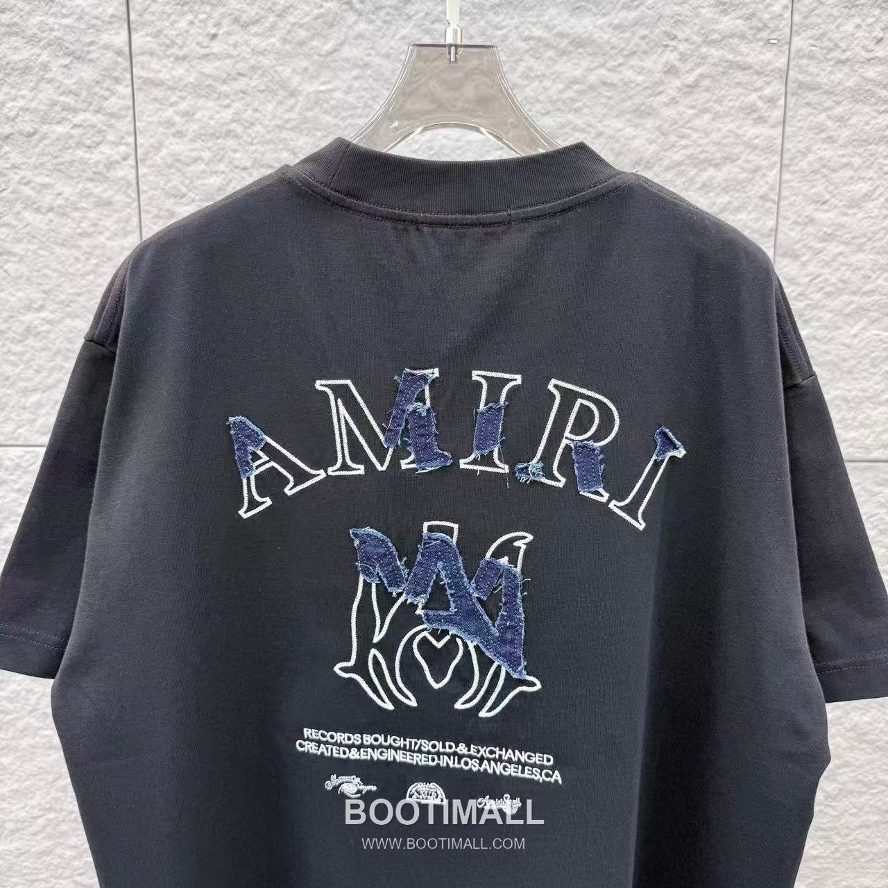 Ami Paris SS26 Embroidered Patchwork Denim Cotton Short Sleeve T-Shirt 아미 파리 SS26 자수 패치워크 데님 코튼 반팔 티셔츠 15