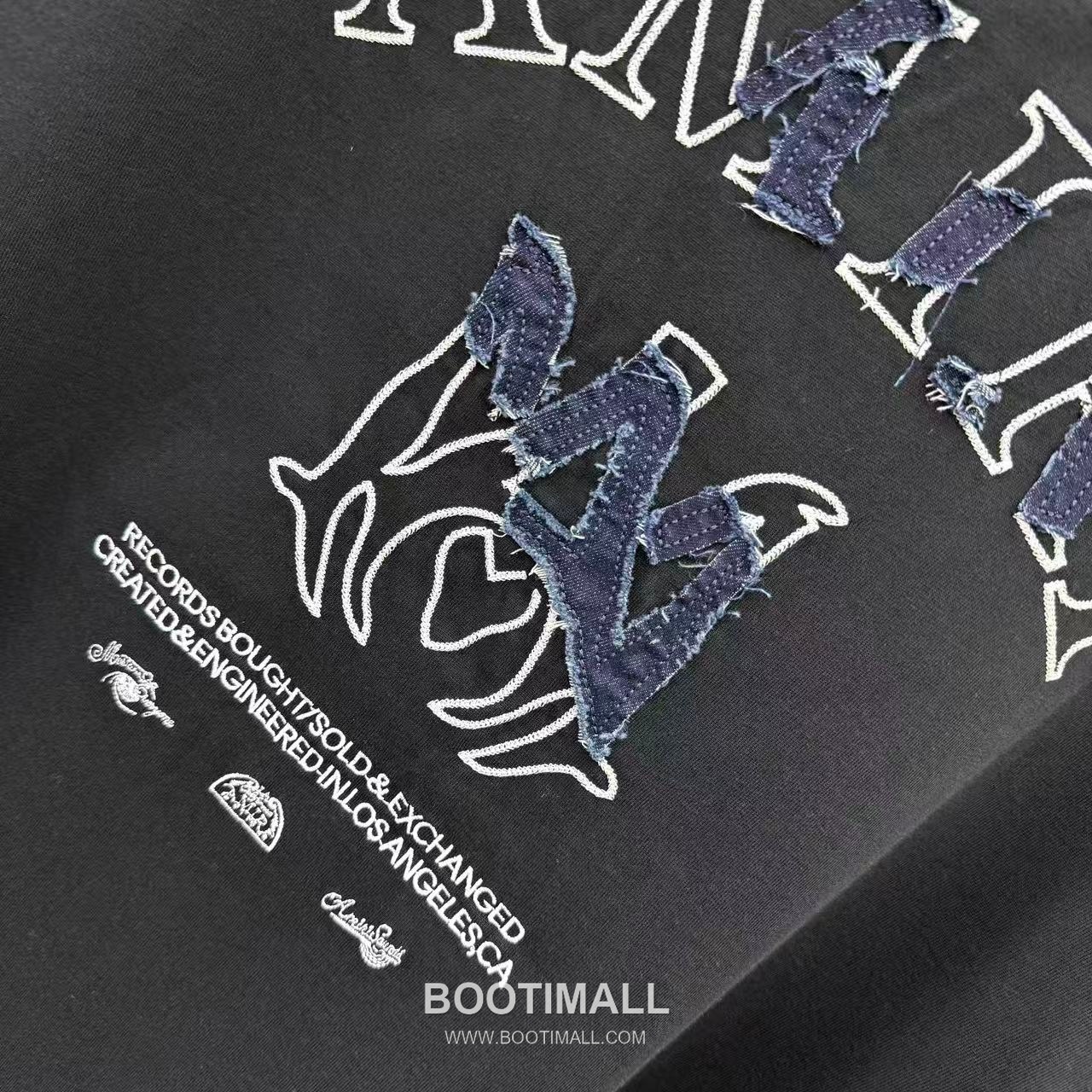 Ami Paris SS26 Embroidered Patchwork Denim Cotton Short Sleeve T-Shirt 아미 파리 SS26 자수 패치워크 데님 코튼 반팔 티셔츠 16