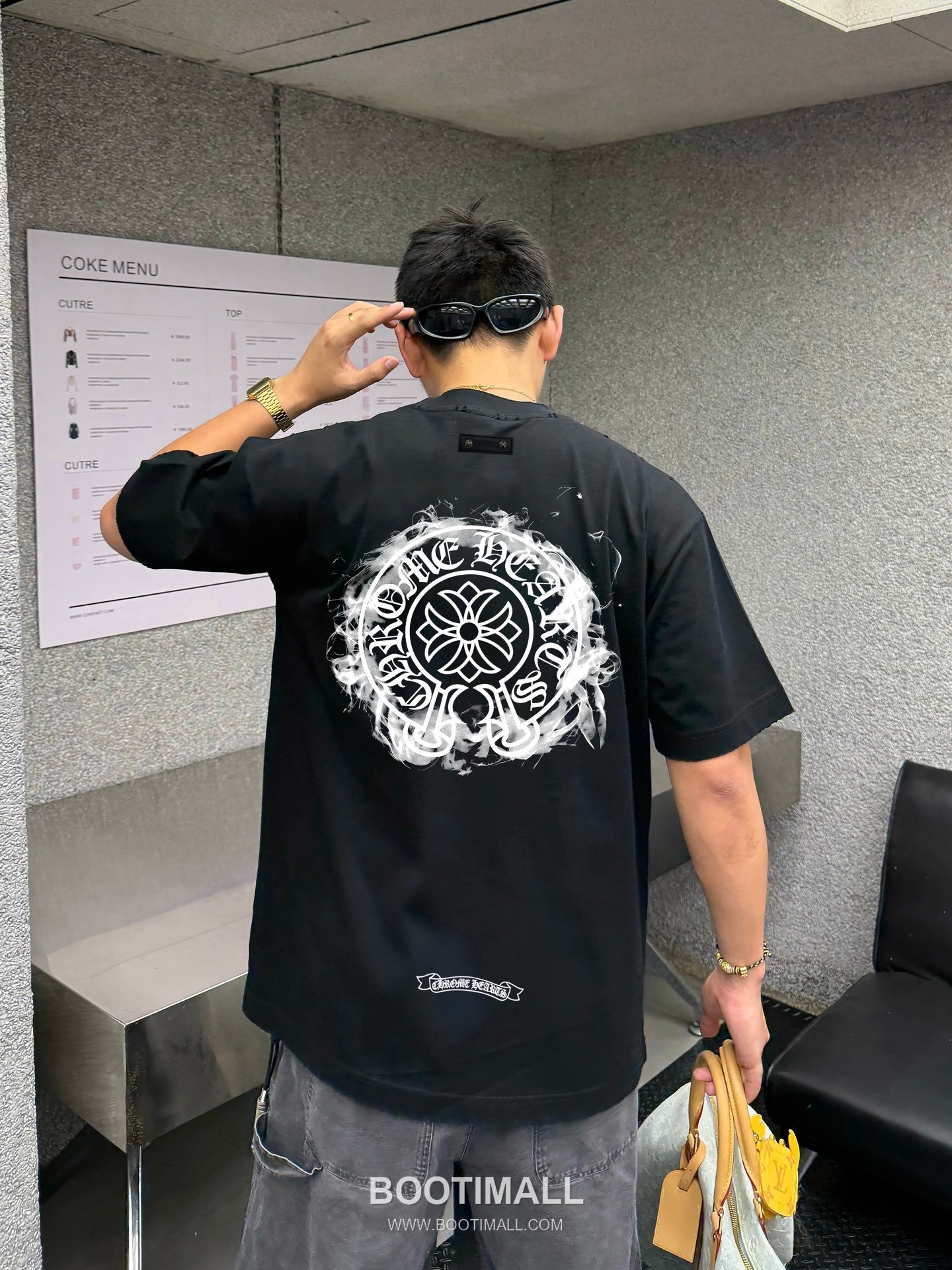 Chrome Hearts Printed Patch Crewneck Tee Cotton Black T-shirt 크롬하츠 프린트 패치 크루넥 티 코튼 블랙 티셔츠 4