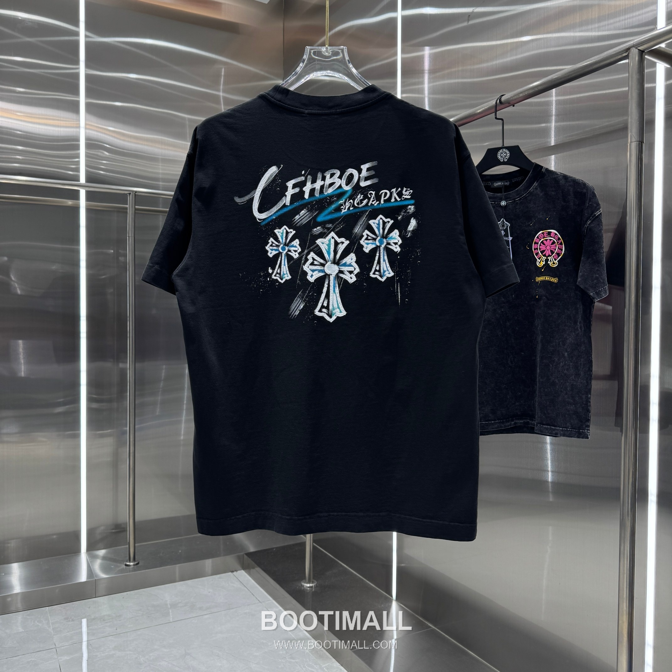 Chrome Hearts Water-Based Print Washed Tee Black T-Shirt 크롬하츠 워터베이스 프린트 워싱 티 블랙 티셔츠 2