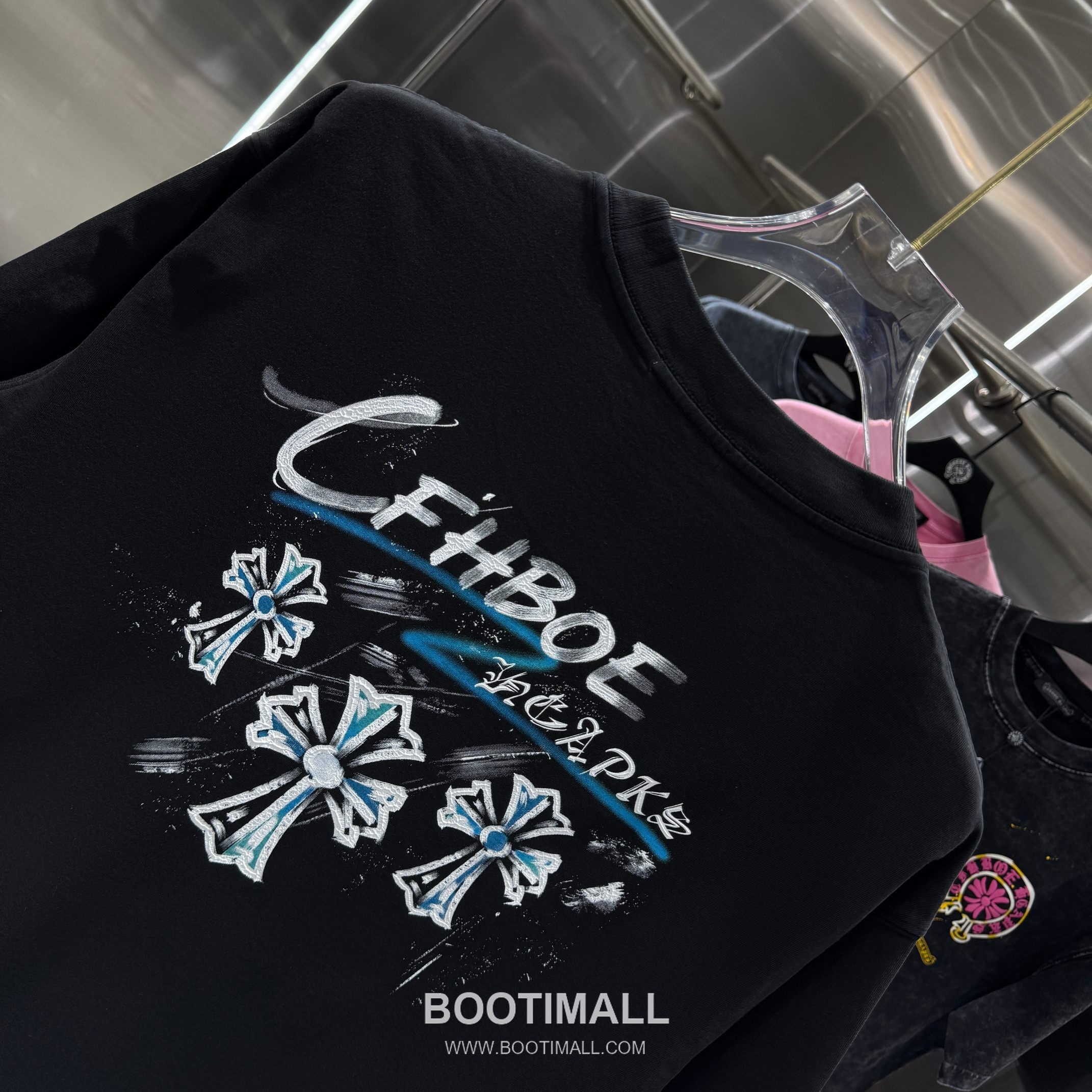 Chrome Hearts Water-Based Print Washed Tee Black T-Shirt 크롬하츠 워터베이스 프린트 워싱 티 블랙 티셔츠 5