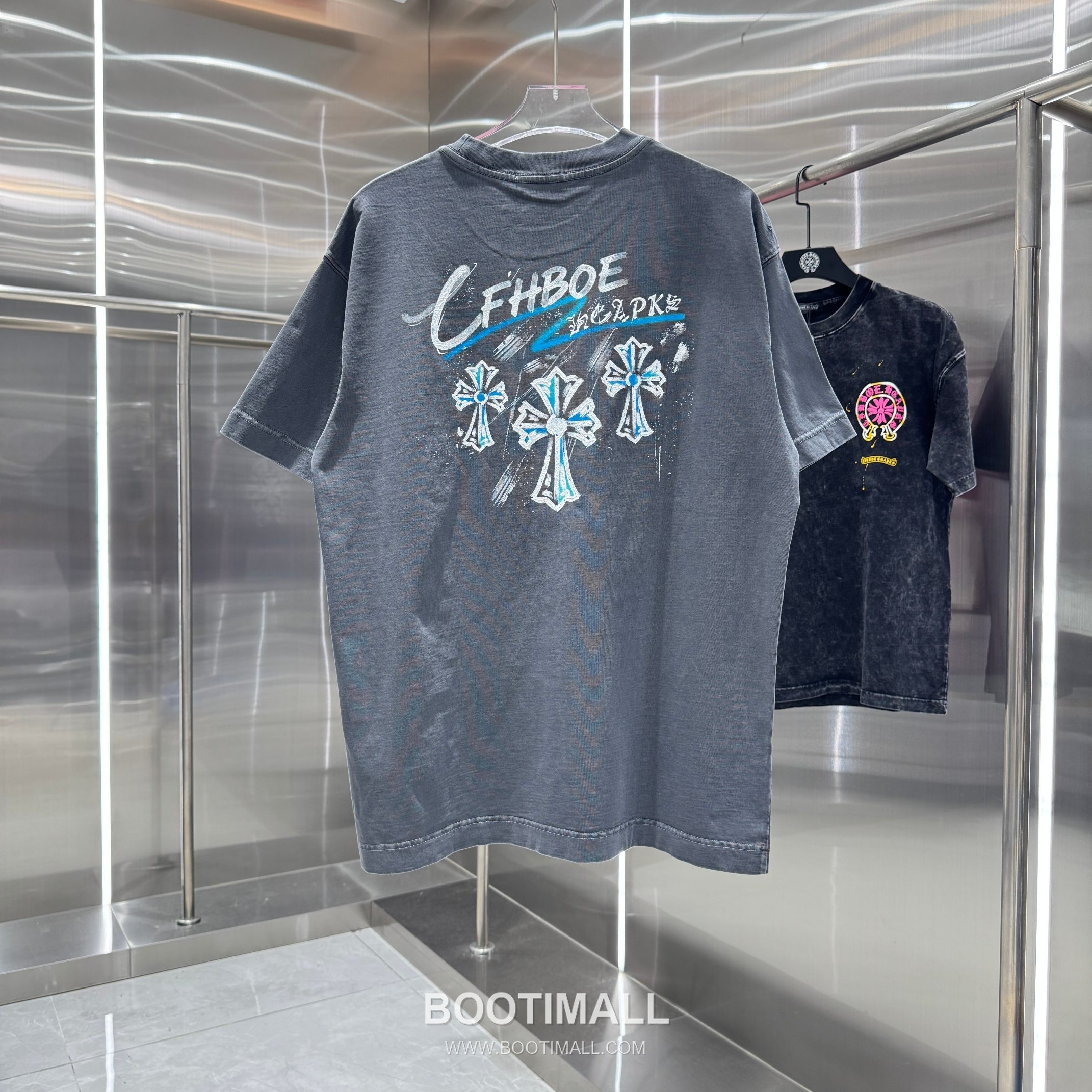 Chrome Hearts Water-Based Print Washed Tee Black T-Shirt 크롬하츠 워터베이스 프린트 워싱 티 블랙 티셔츠 2