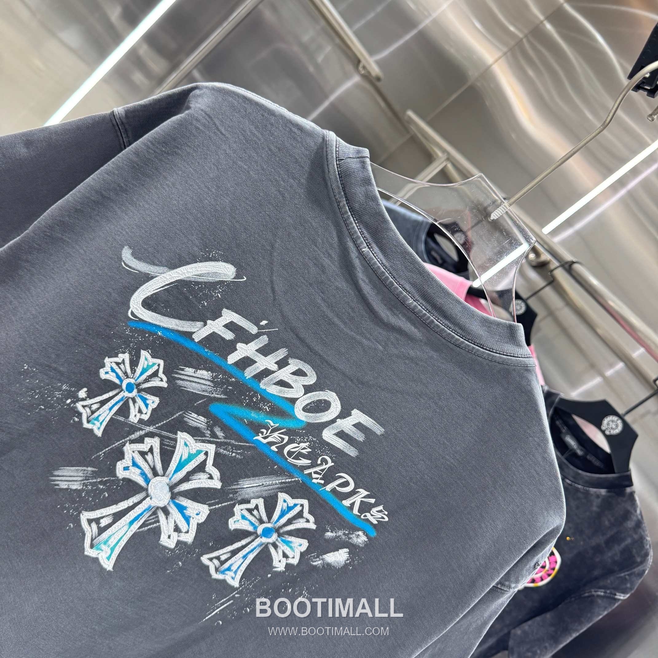 Chrome Hearts Water-Based Print Washed Tee Black T-Shirt 크롬하츠 워터베이스 프린트 워싱 티 블랙 티셔츠 5