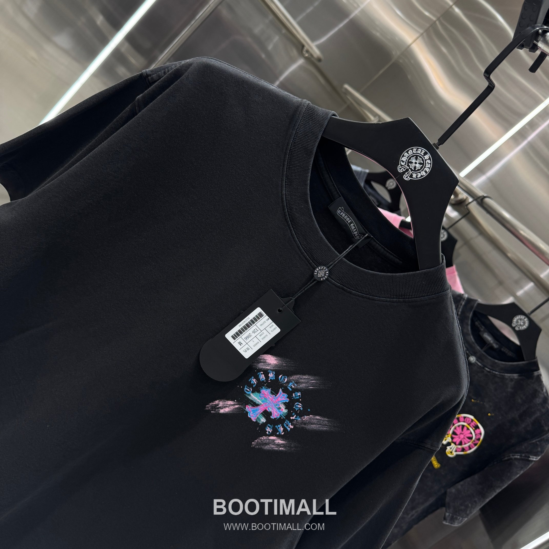 Chrome Hearts Water-Print Washed Tee Cotton Black T-Shirt 크롬하츠 워터 프린트 워싱 티 코튼 블랙 티셔츠 4