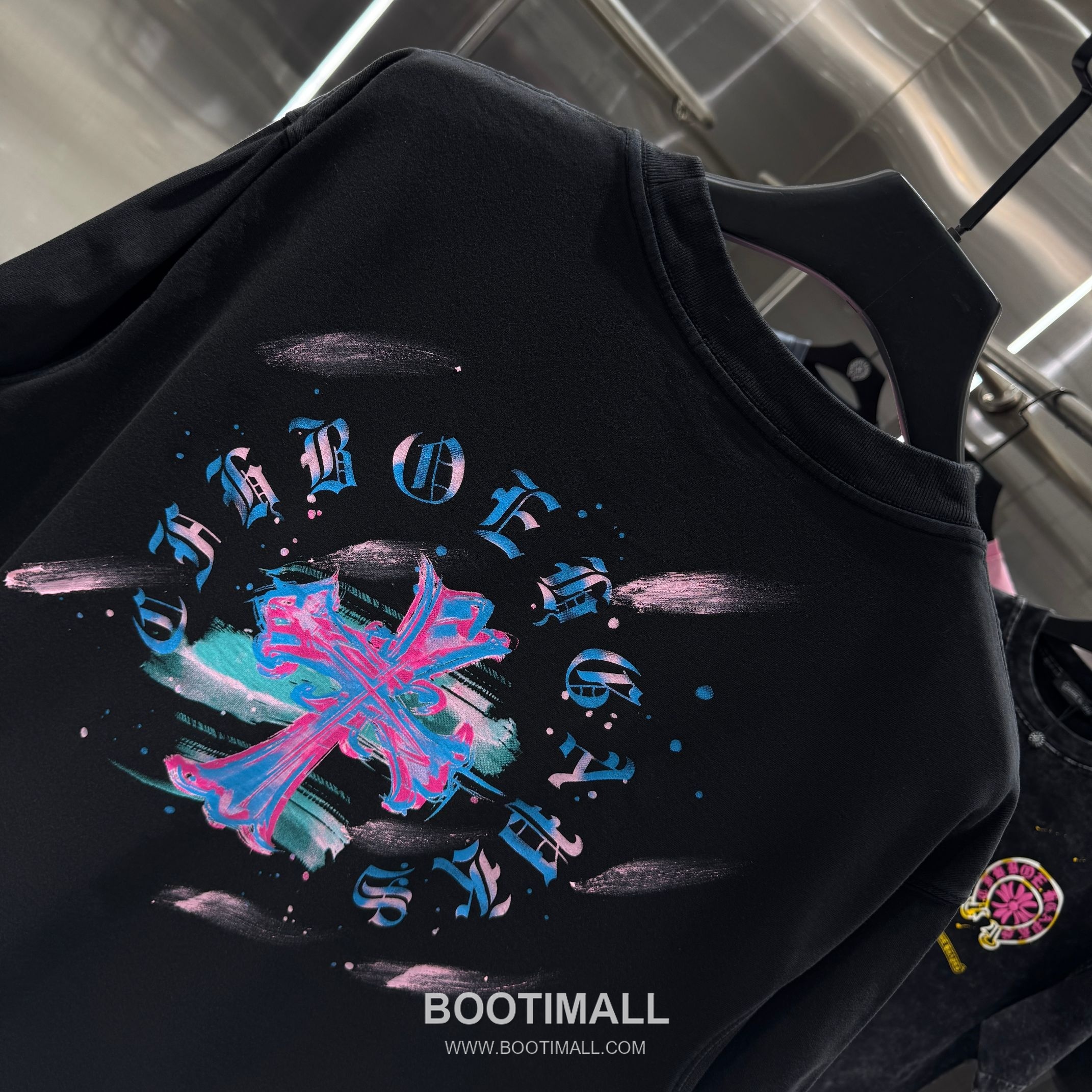 Chrome Hearts Water-Print Washed Tee Cotton Black T-Shirt 크롬하츠 워터 프린트 워싱 티 코튼 블랙 티셔츠 5