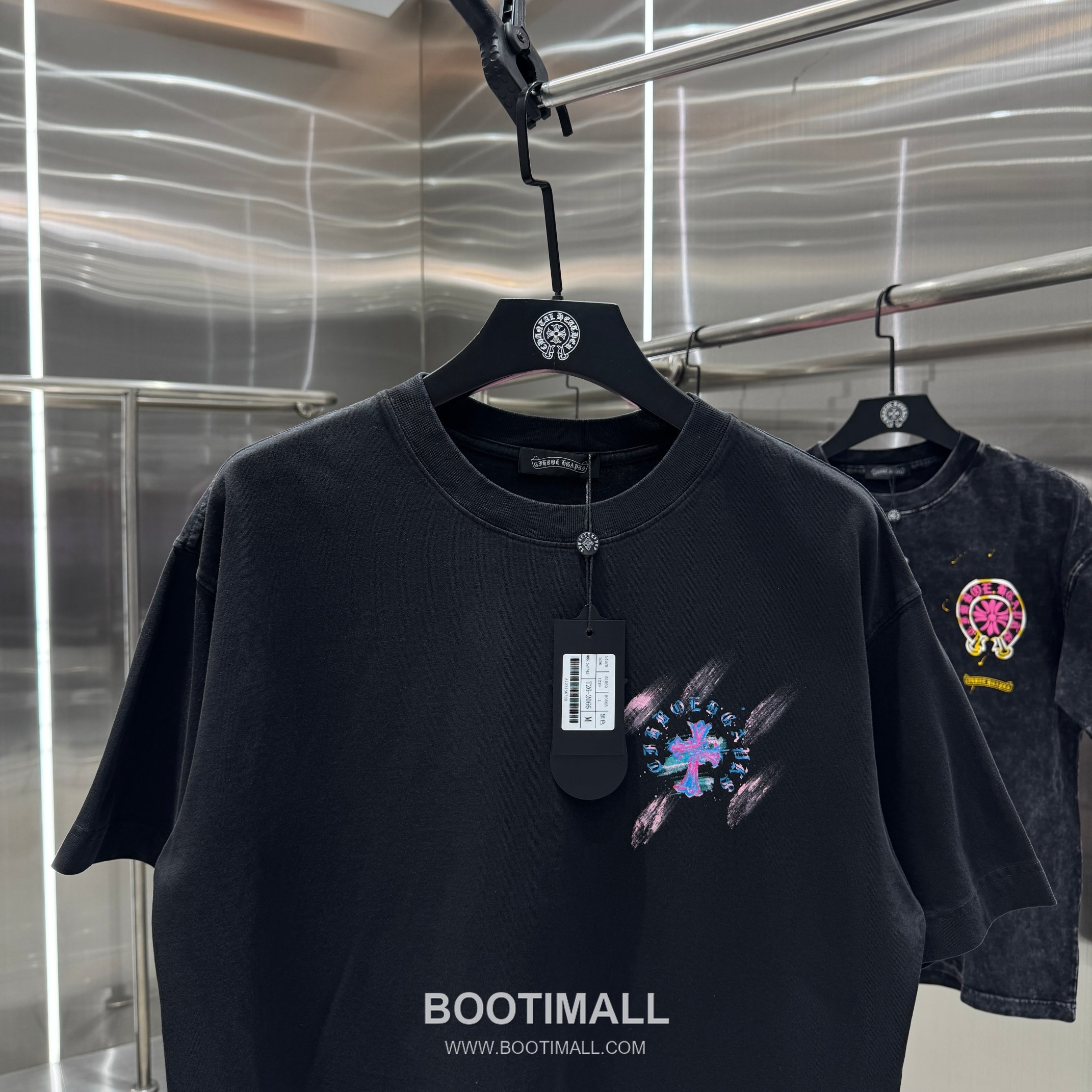 Chrome Hearts Water-Print Washed Tee Cotton Black T-Shirt 크롬하츠 워터 프린트 워싱 티 코튼 블랙 티셔츠 6