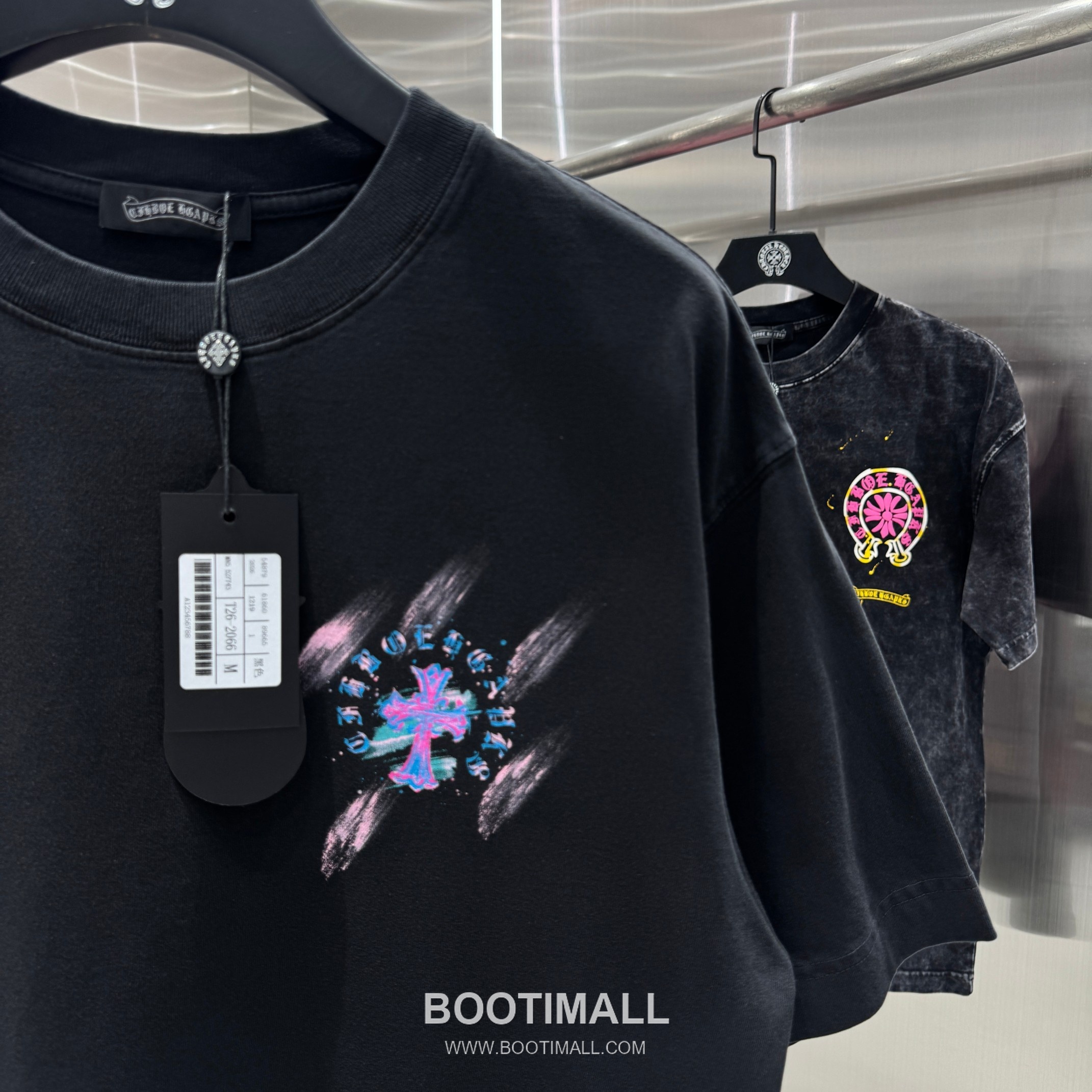 Chrome Hearts Water-Print Washed Tee Cotton Black T-Shirt 크롬하츠 워터 프린트 워싱 티 코튼 블랙 티셔츠 7