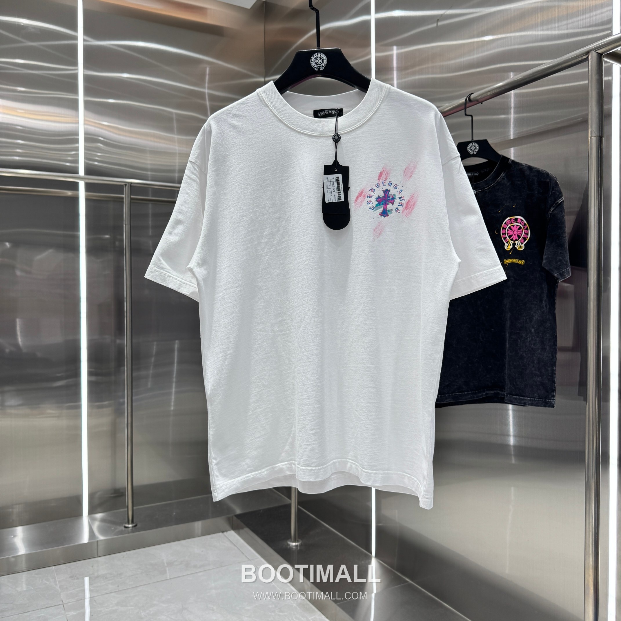 Chrome Hearts Water-Print Washed Tee Cotton Black T-Shirt 크롬하츠 워터 프린트 워싱 티 코튼 블랙 티셔츠 1