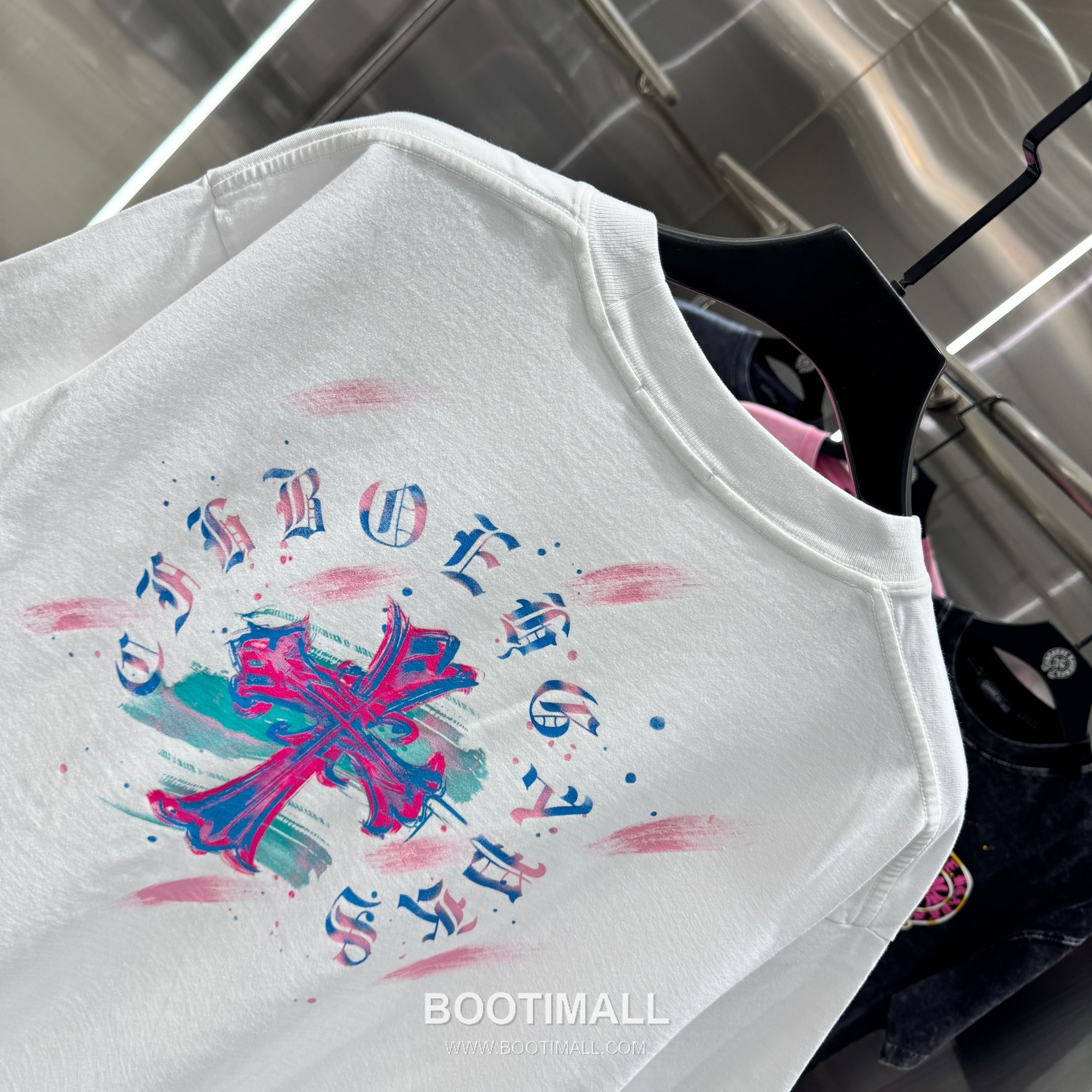 Chrome Hearts Water-Print Washed Tee Cotton Black T-Shirt 크롬하츠 워터 프린트 워싱 티 코튼 블랙 티셔츠 5