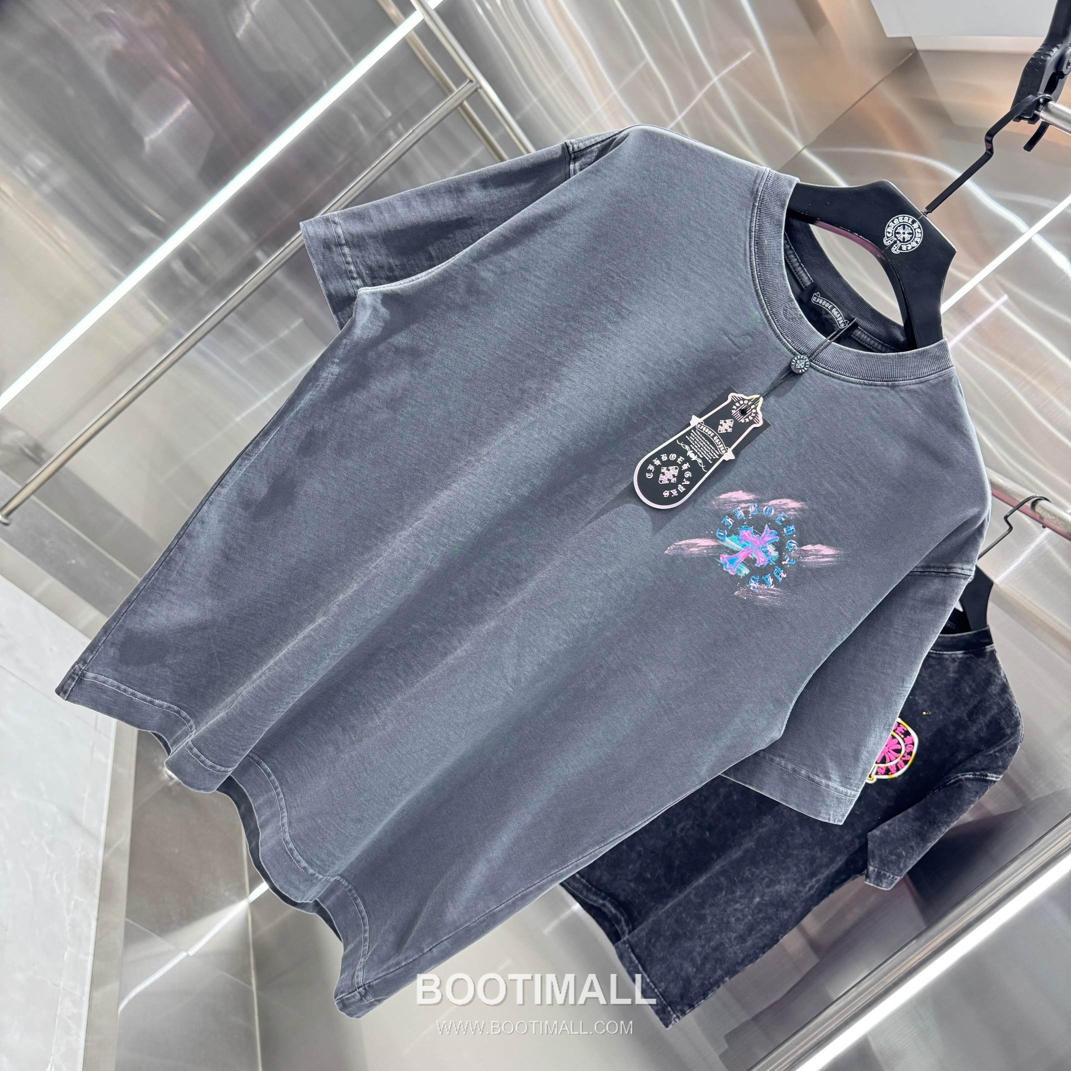 Chrome Hearts Water-Print Washed Tee Cotton Black T-Shirt 크롬하츠 워터 프린트 워싱 티 코튼 블랙 티셔츠 3