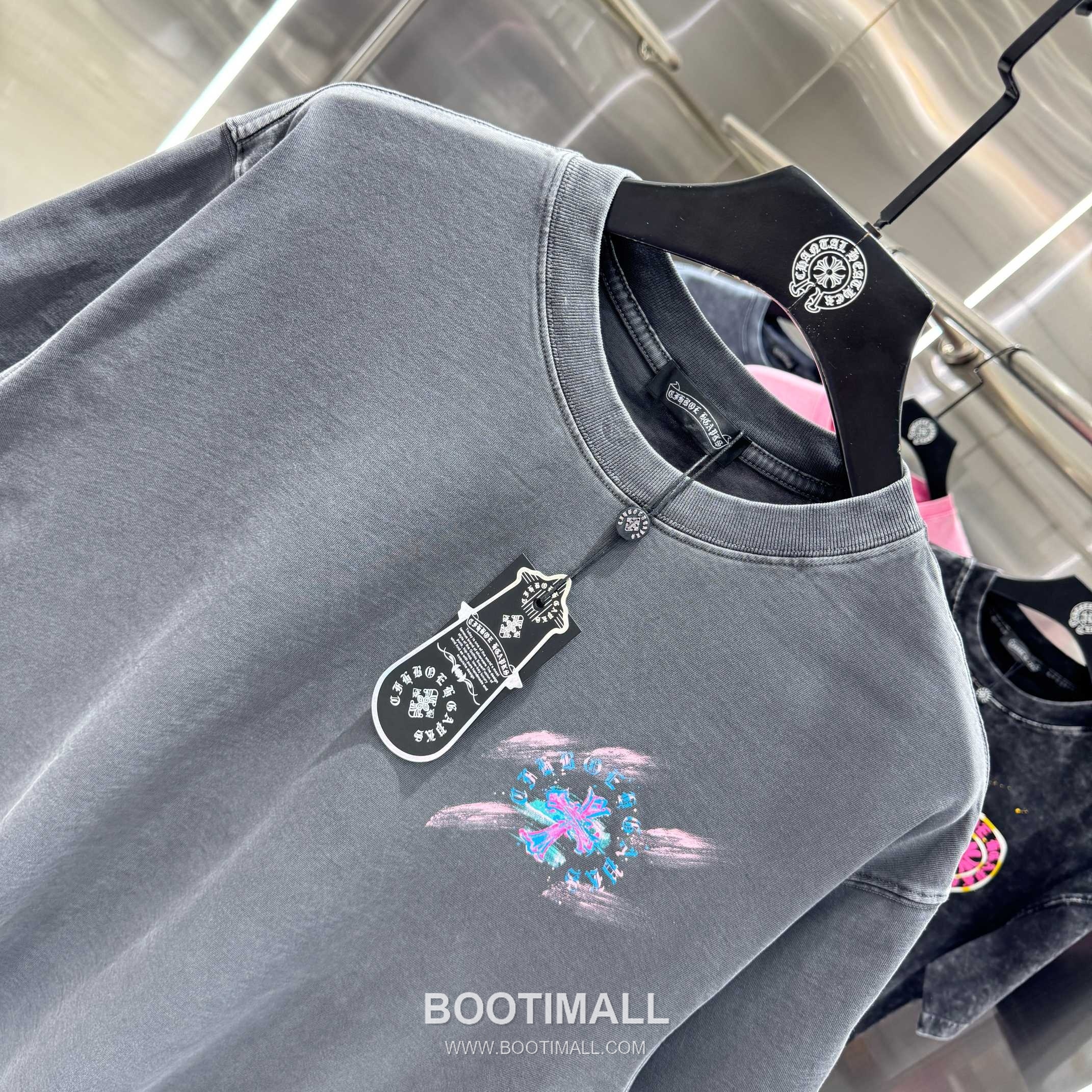 Chrome Hearts Water-Print Washed Tee Cotton Black T-Shirt 크롬하츠 워터 프린트 워싱 티 코튼 블랙 티셔츠 4