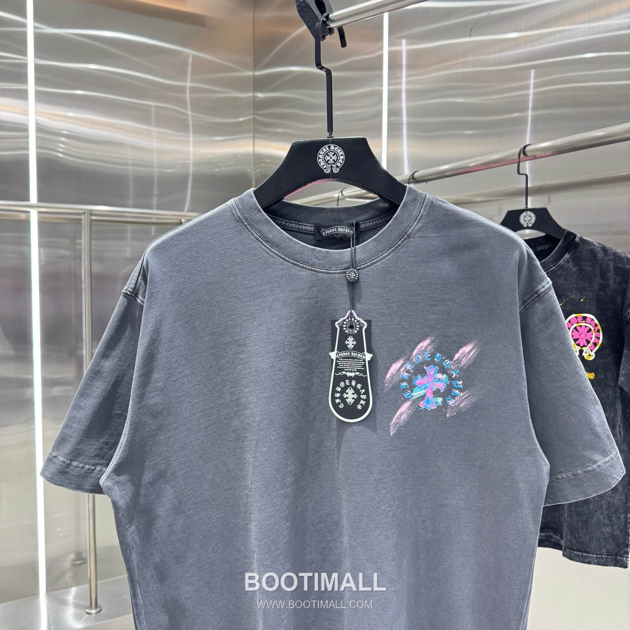 Chrome Hearts Water-Print Washed Tee Cotton Black T-Shirt 크롬하츠 워터 프린트 워싱 티 코튼 블랙 티셔츠 6