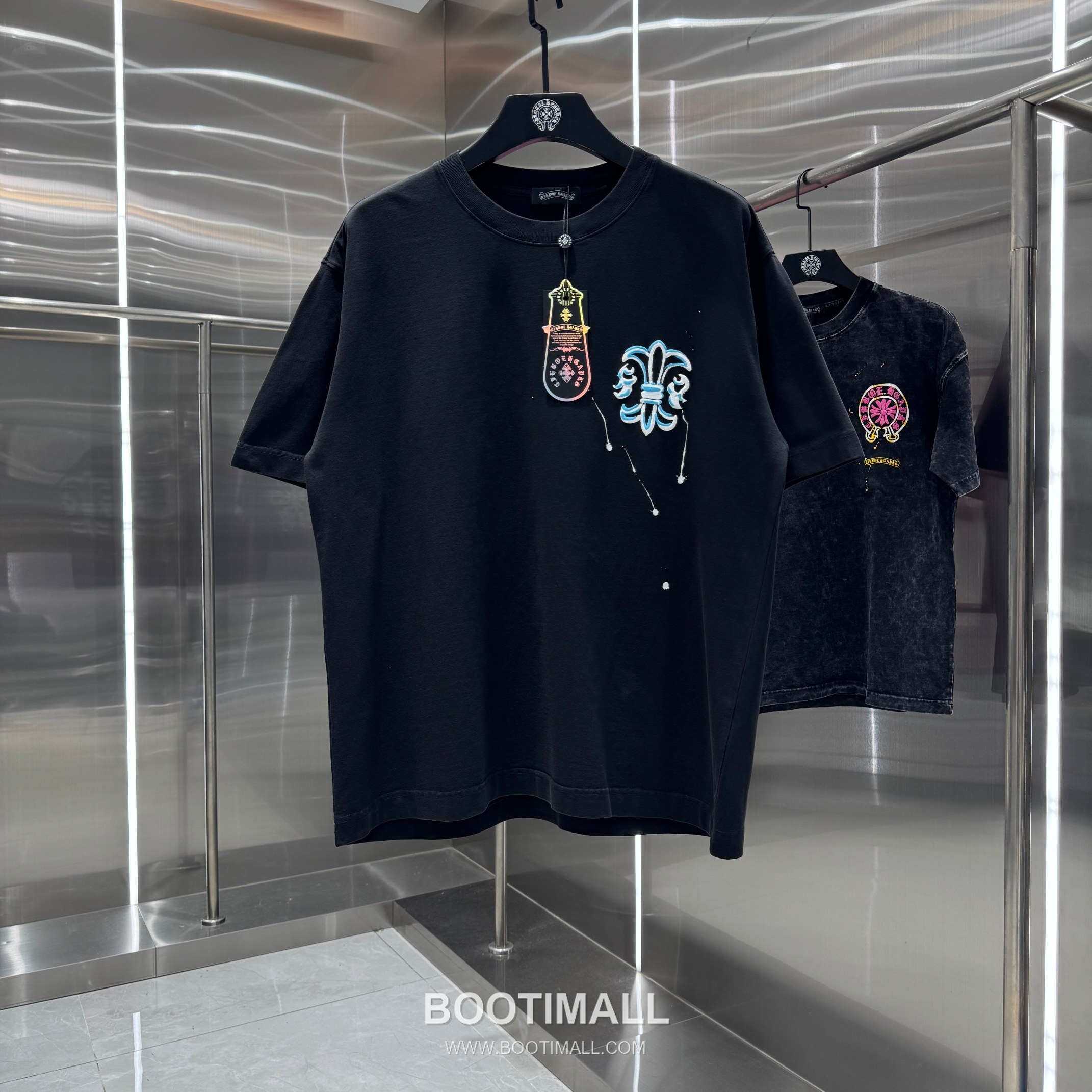 Chrome Hearts Foam Print Splash Cotton Black T-Shirt 크롬하츠 발포 프린트 스플래시 코튼 블랙 티셔츠 1