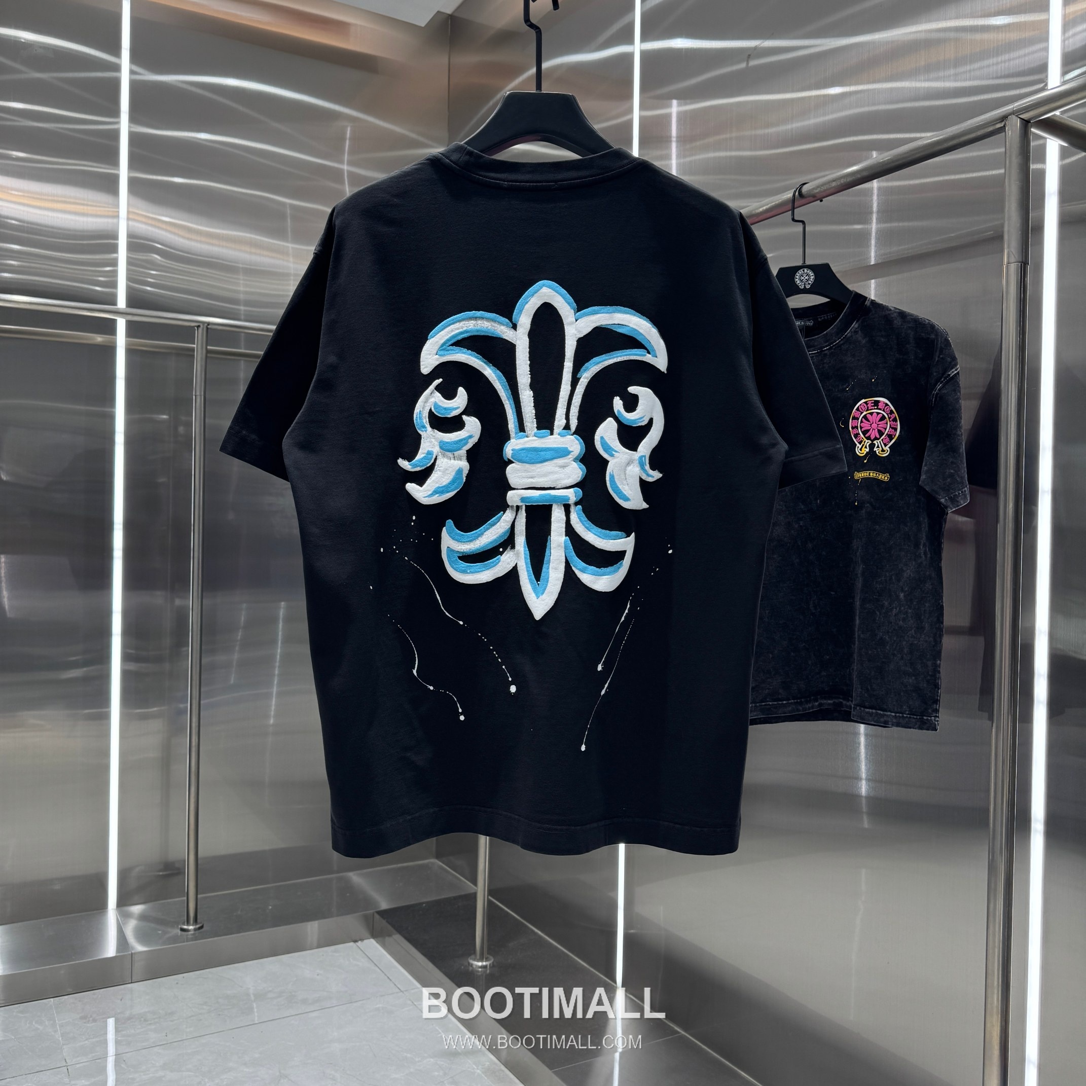 Chrome Hearts Foam Print Splash Cotton Black T-Shirt 크롬하츠 발포 프린트 스플래시 코튼 블랙 티셔츠 2