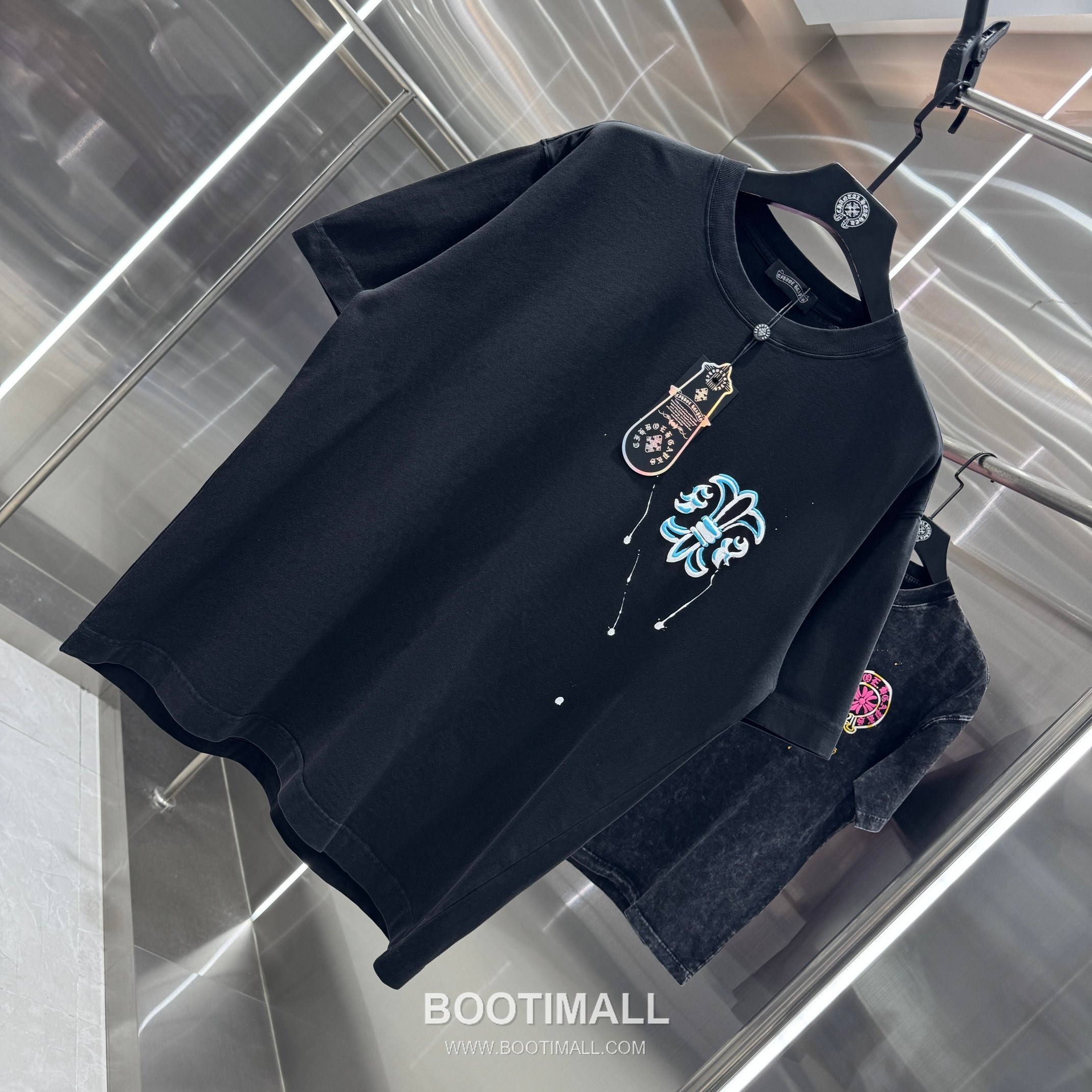 Chrome Hearts Foam Print Splash Cotton Black T-Shirt 크롬하츠 발포 프린트 스플래시 코튼 블랙 티셔츠 3