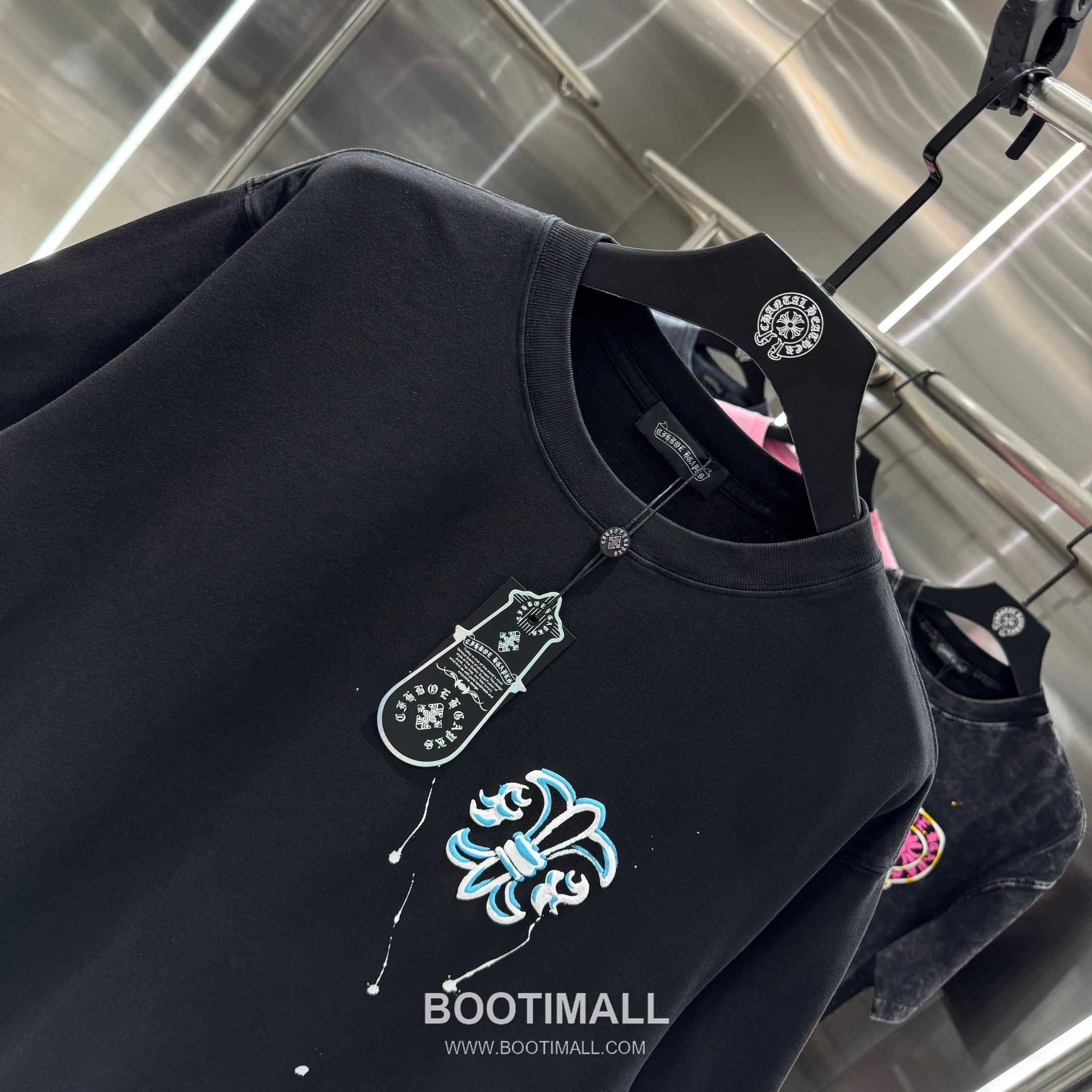 Chrome Hearts Foam Print Splash Cotton Black T-Shirt 크롬하츠 발포 프린트 스플래시 코튼 블랙 티셔츠 4