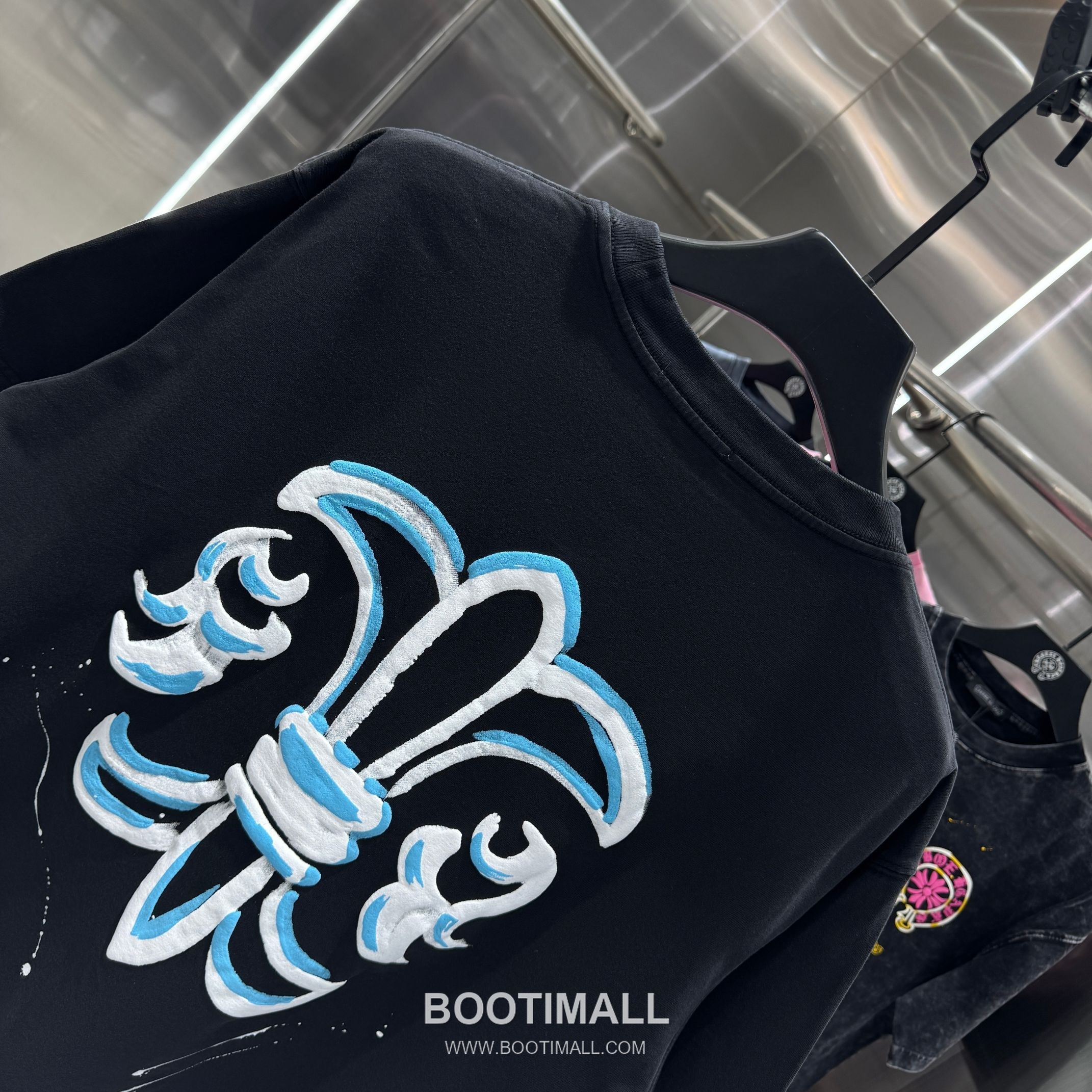 Chrome Hearts Foam Print Splash Cotton Black T-Shirt 크롬하츠 발포 프린트 스플래시 코튼 블랙 티셔츠 5