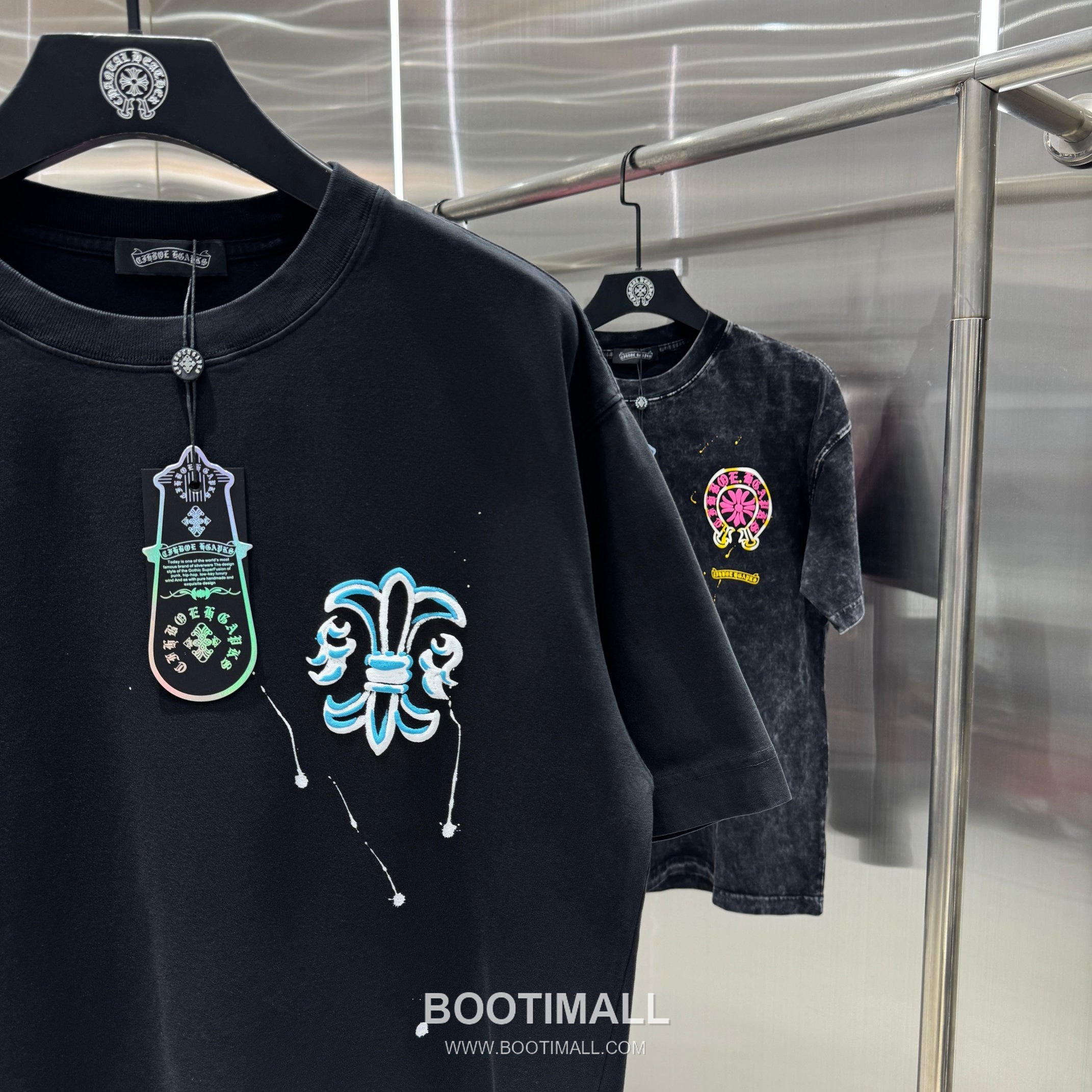 Chrome Hearts Foam Print Splash Cotton Black T-Shirt 크롬하츠 발포 프린트 스플래시 코튼 블랙 티셔츠 7