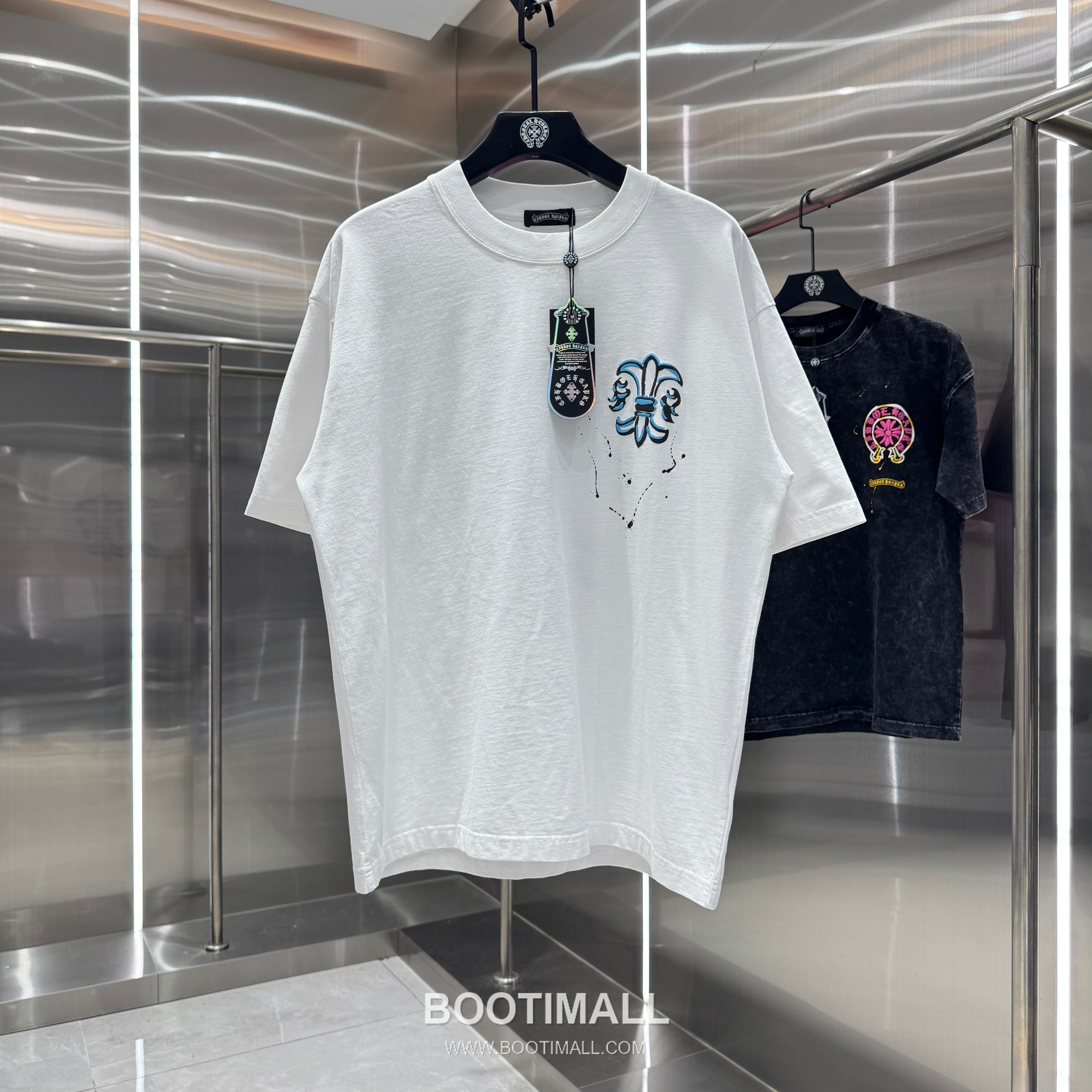 Chrome Hearts Foam Print Splash Cotton Black T-Shirt 크롬하츠 발포 프린트 스플래시 코튼 블랙 티셔츠 1