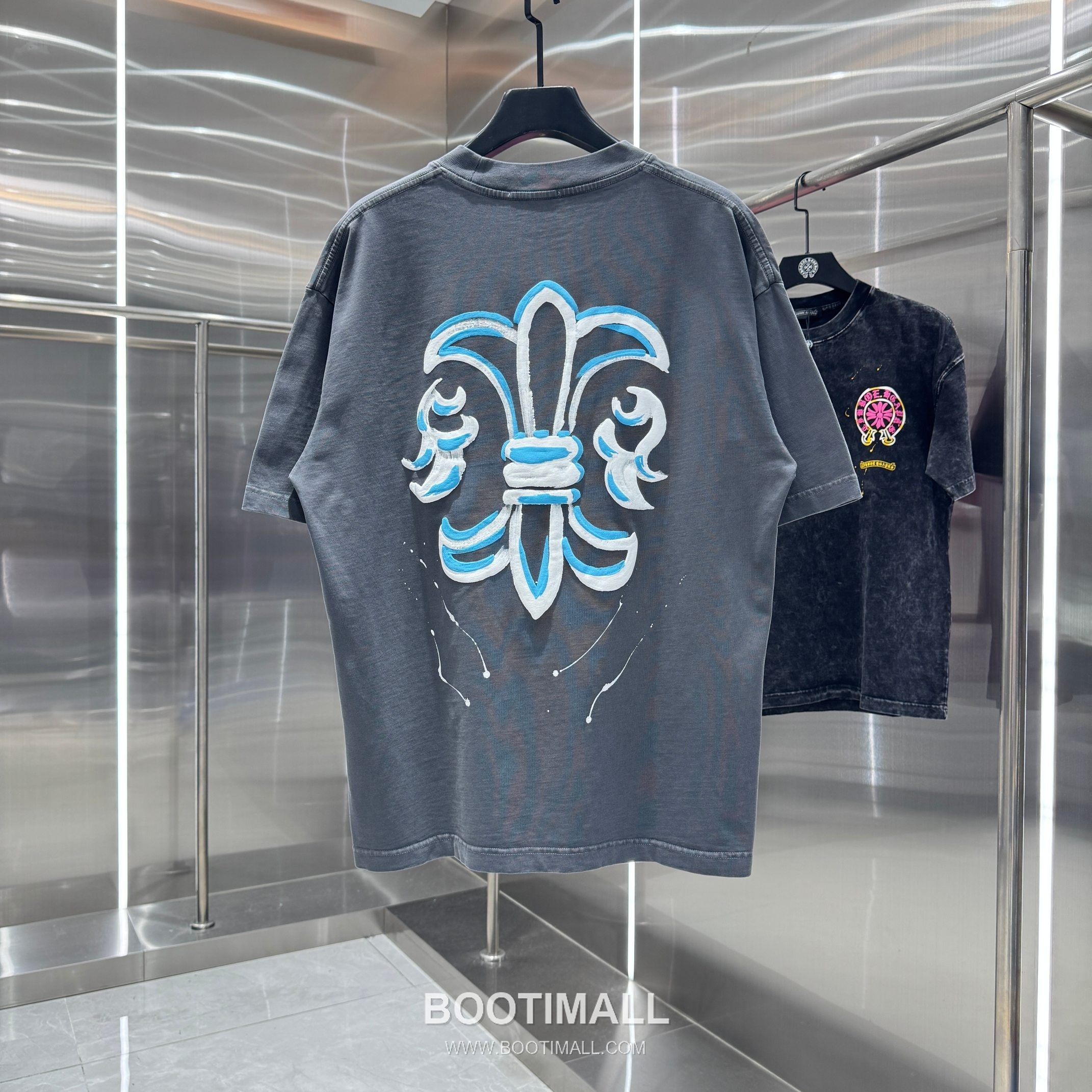 Chrome Hearts Foam Print Splash Cotton Black T-Shirt 크롬하츠 발포 프린트 스플래시 코튼 블랙 티셔츠 2