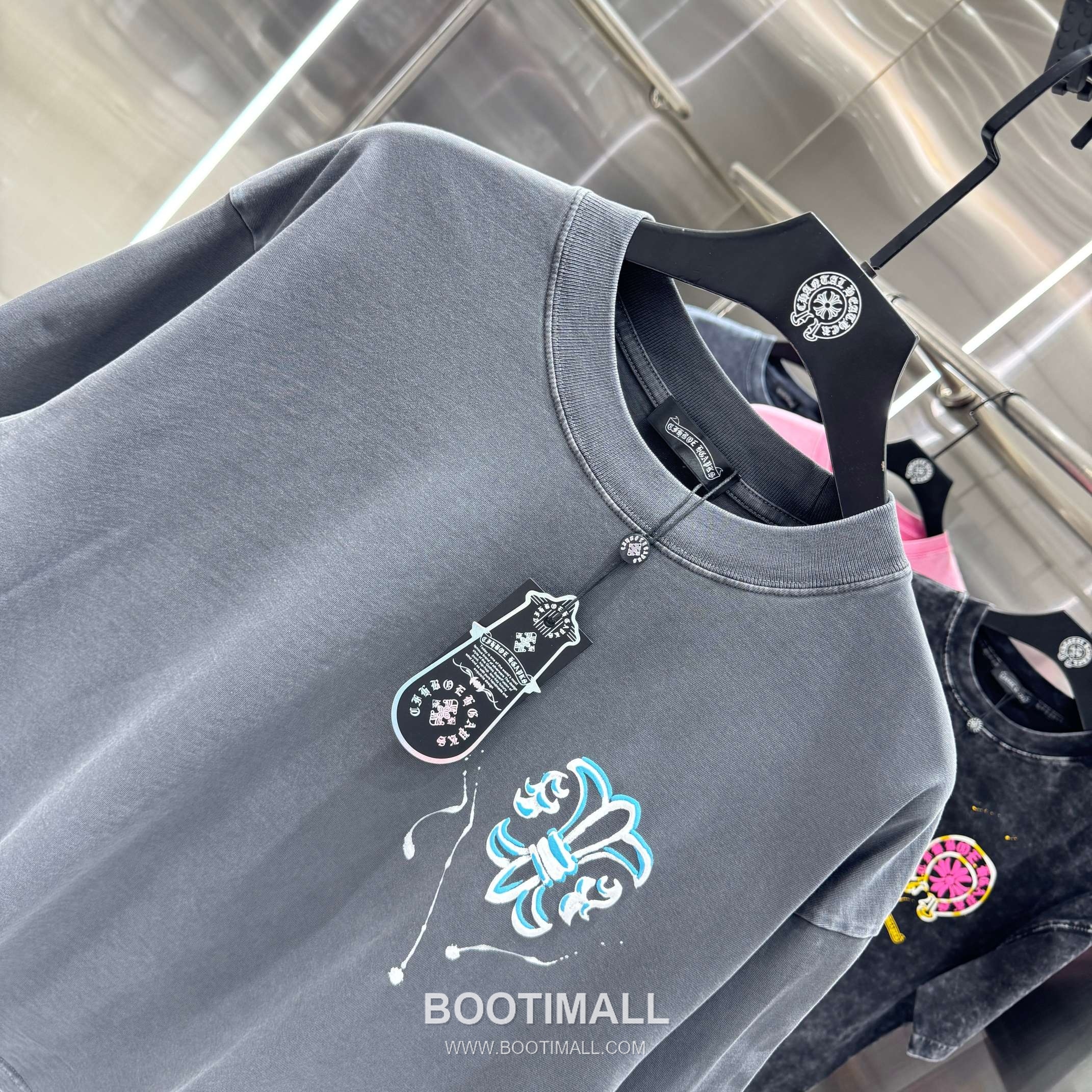 Chrome Hearts Foam Print Splash Cotton Black T-Shirt 크롬하츠 발포 프린트 스플래시 코튼 블랙 티셔츠 4