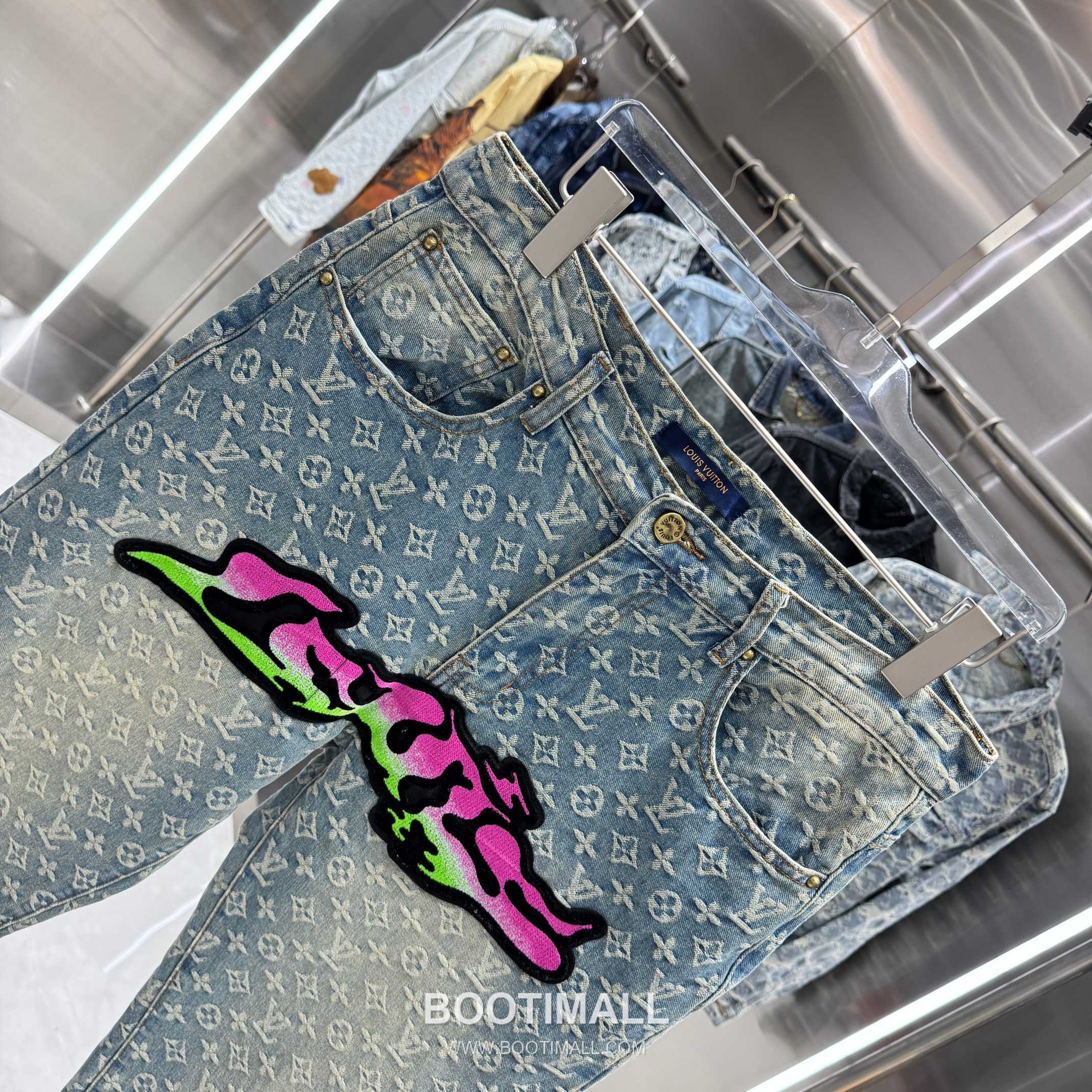 Louis Vuitton Graffiti Monogram Denim Blue Jeans 루이비통 그라피티 모노그램 데님 블루 청바지 4