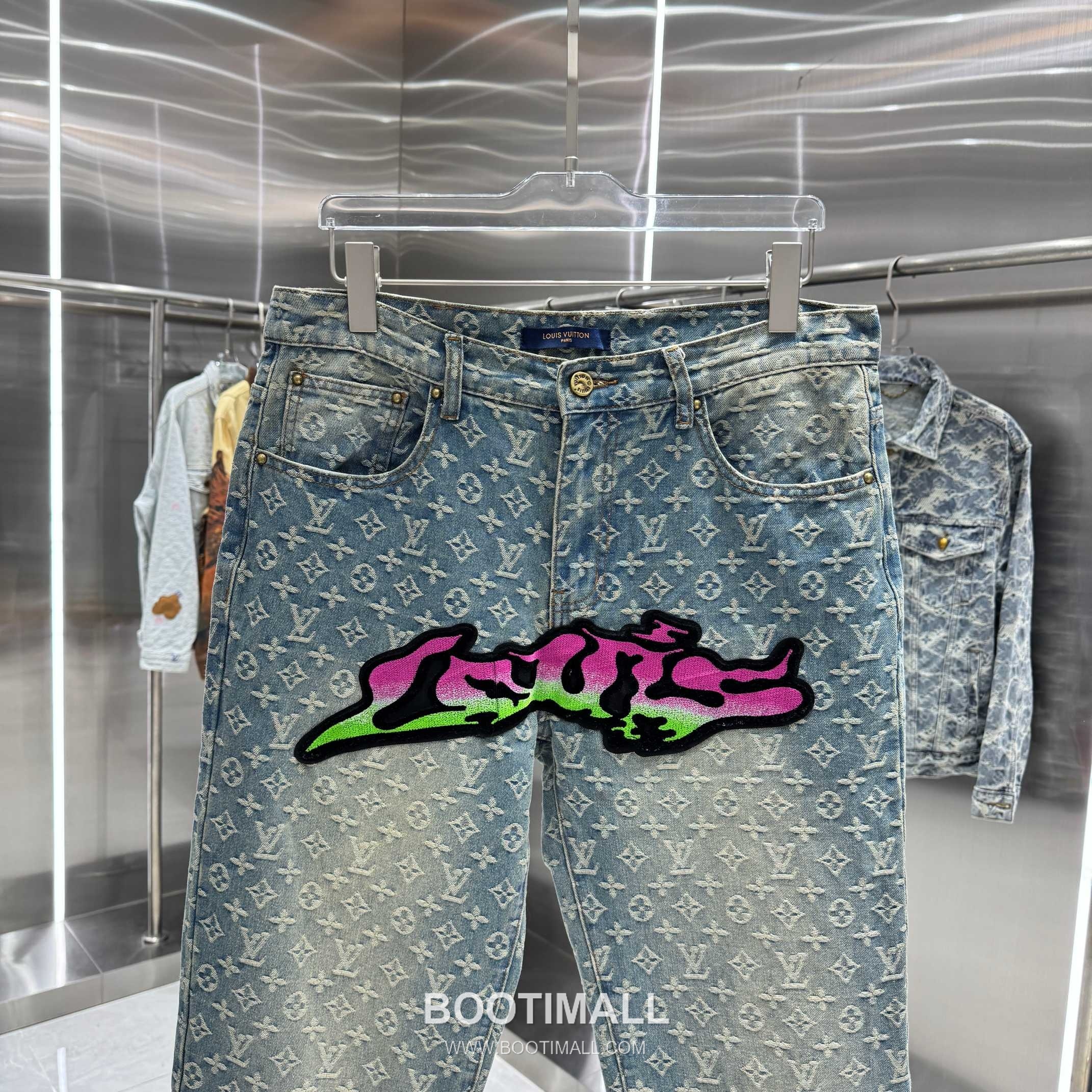 Louis Vuitton Graffiti Monogram Denim Blue Jeans 루이비통 그라피티 모노그램 데님 블루 청바지 6