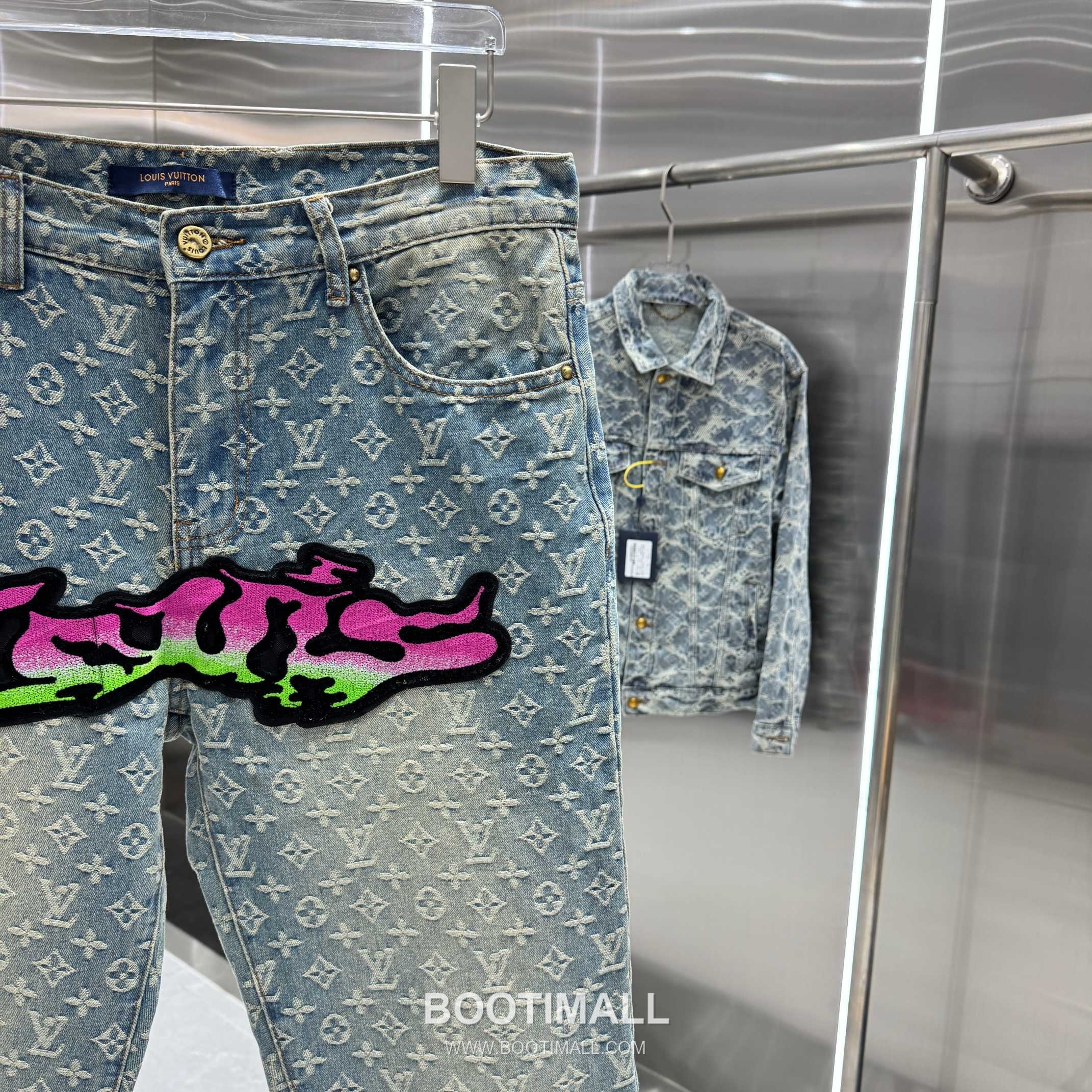 Louis Vuitton Graffiti Monogram Denim Blue Jeans 루이비통 그라피티 모노그램 데님 블루 청바지 7