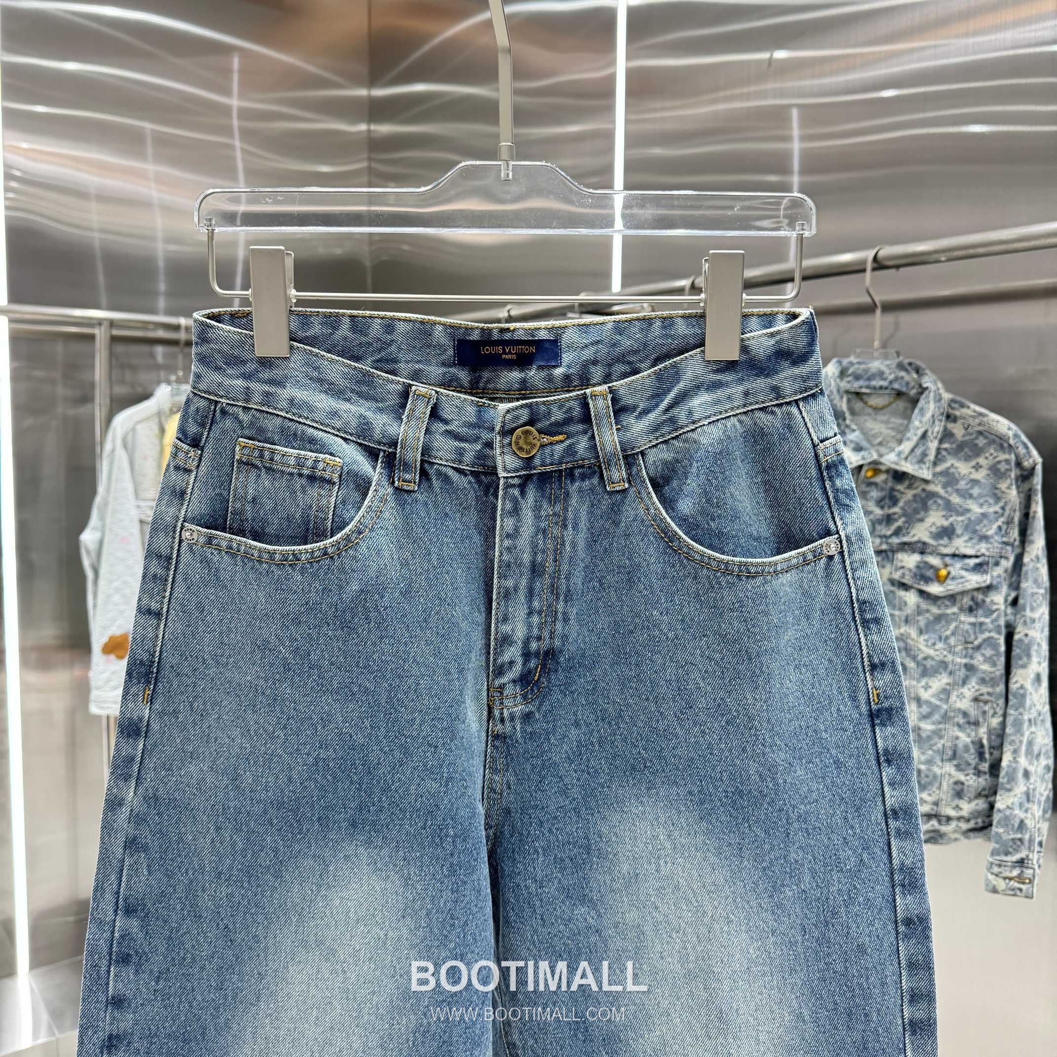 Louis Vuitton Letter Print Straight Jeans Denim Blue Pants 루이비통 레터 프린트 스트레이트 진 데님 블루 팬츠 6