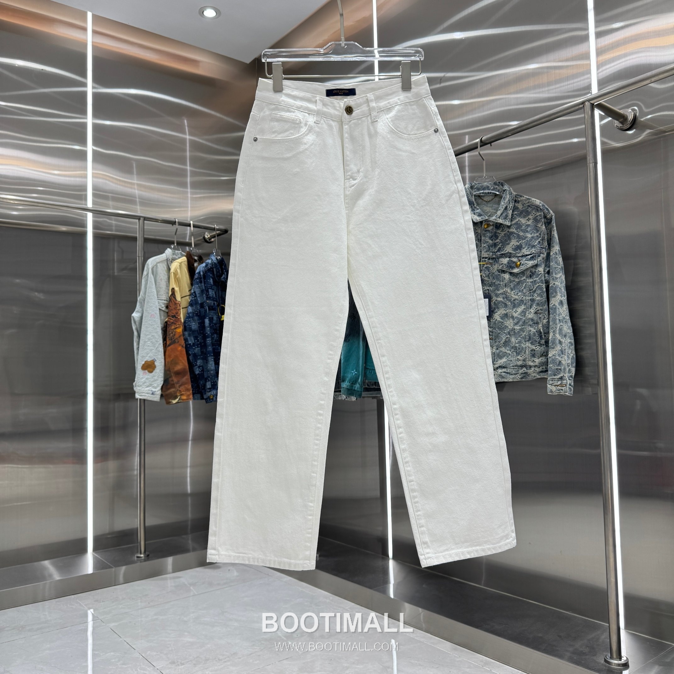 Louis Vuitton Letter Print Straight Jeans Denim Blue Pants 루이비통 레터 프린트 스트레이트 진 데님 블루 팬츠 1