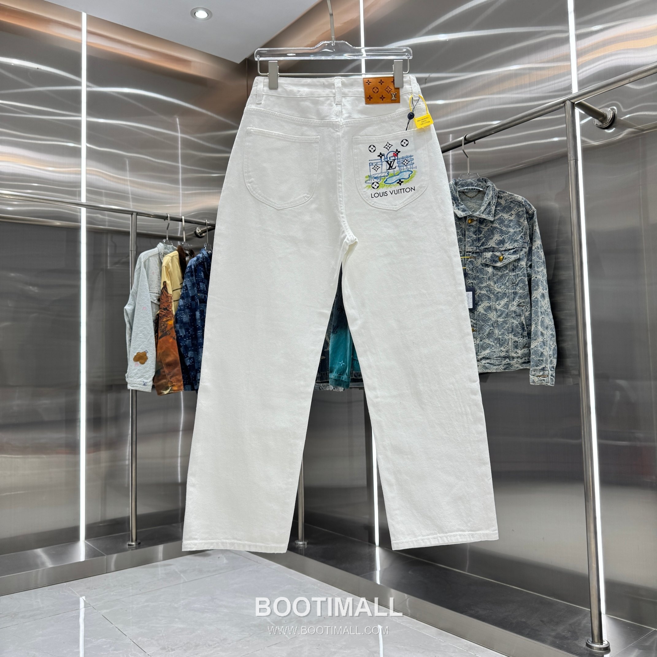 Louis Vuitton Letter Print Straight Jeans Denim Blue Pants 루이비통 레터 프린트 스트레이트 진 데님 블루 팬츠 2