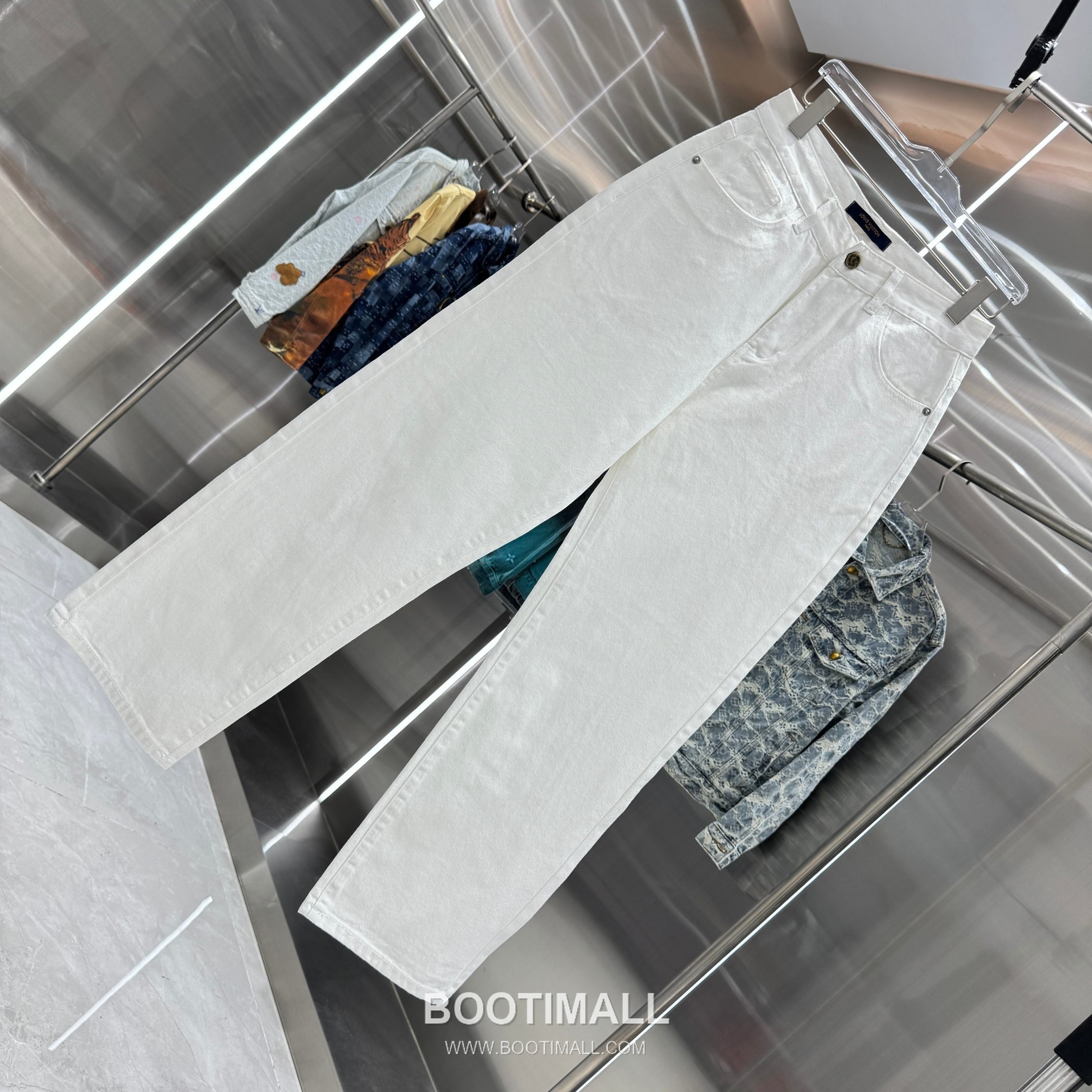 Louis Vuitton Letter Print Straight Jeans Denim Blue Pants 루이비통 레터 프린트 스트레이트 진 데님 블루 팬츠 3