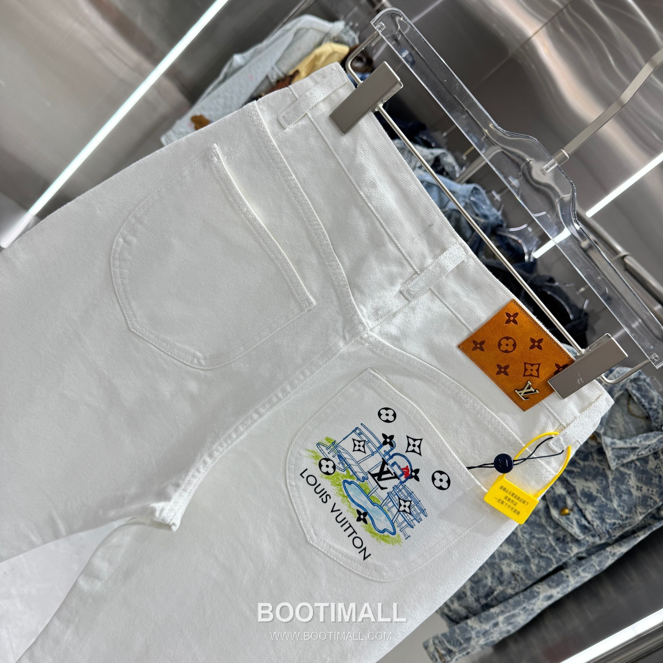 Louis Vuitton Letter Print Straight Jeans Denim Blue Pants 루이비통 레터 프린트 스트레이트 진 데님 블루 팬츠 5