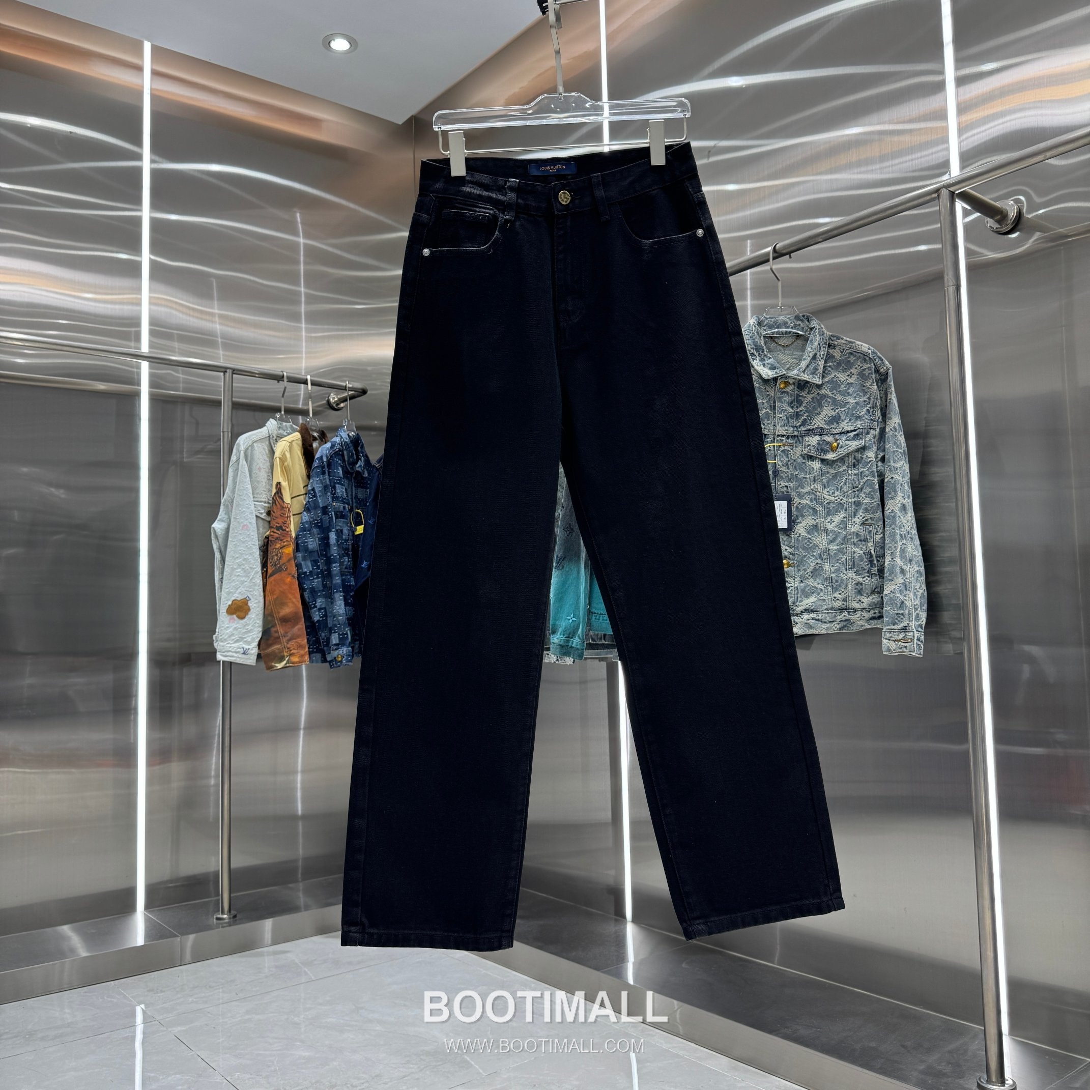 Louis Vuitton Letter Print Straight Jeans Denim Blue Pants 루이비통 레터 프린트 스트레이트 진 데님 블루 팬츠 1