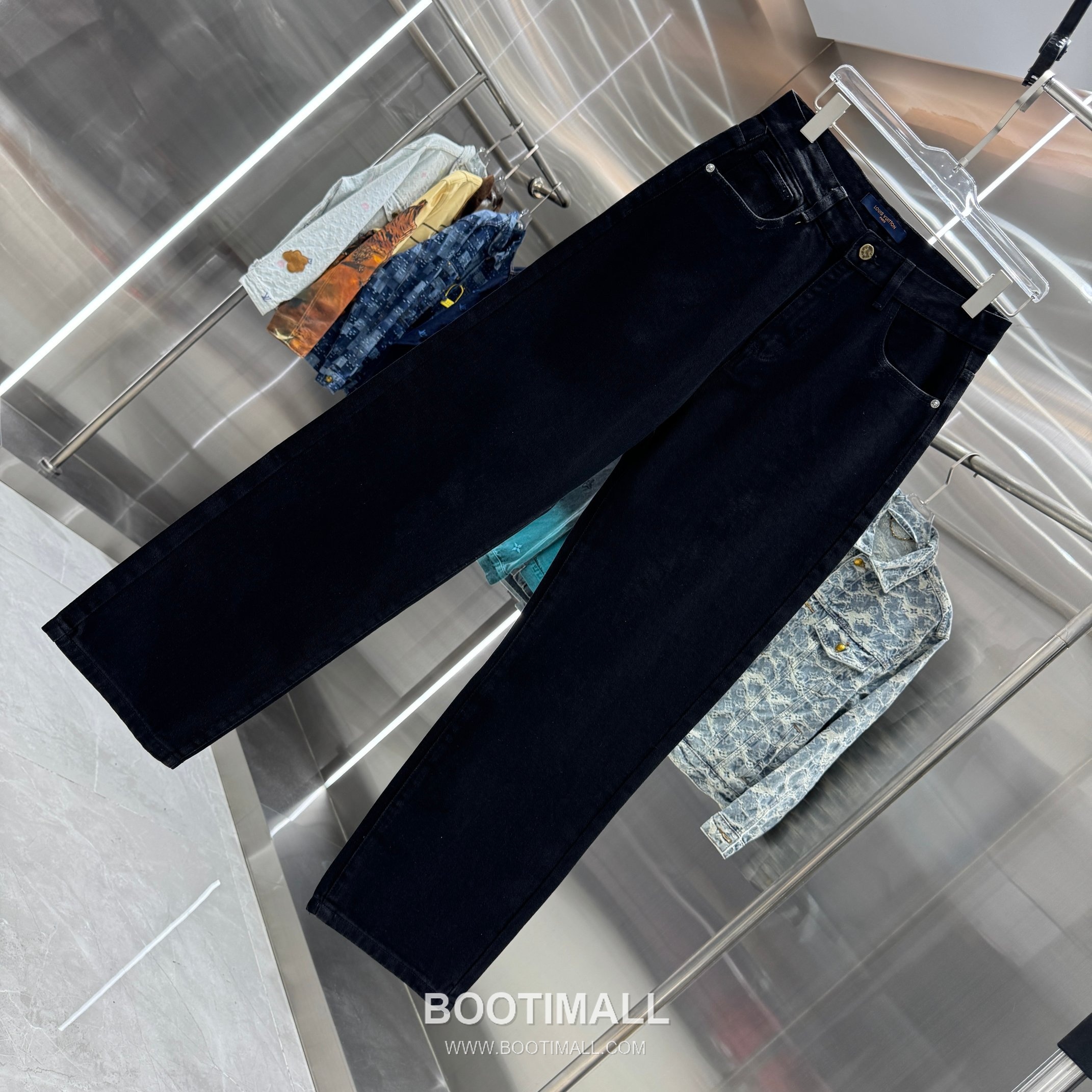 Louis Vuitton Letter Print Straight Jeans Denim Blue Pants 루이비통 레터 프린트 스트레이트 진 데님 블루 팬츠 3