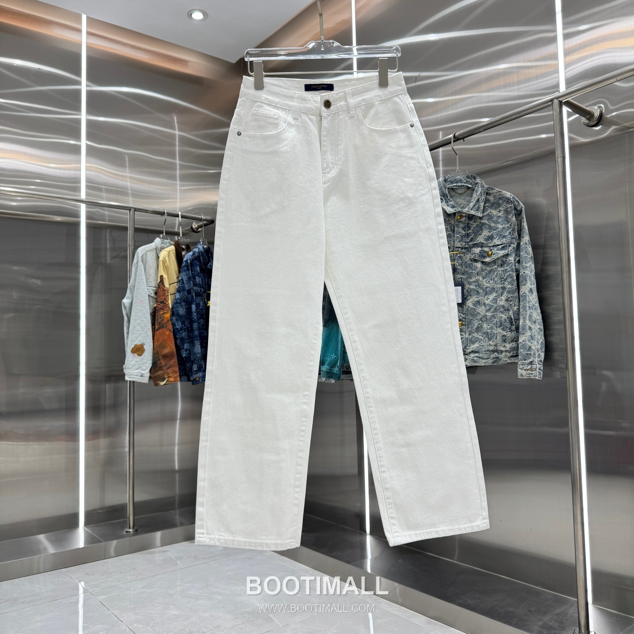 Louis Vuitton Letter Print Straight Jeans Denim Blue Pants 루이비통 레터 프린트 스트레이트 진 데님 블루 팬츠 1