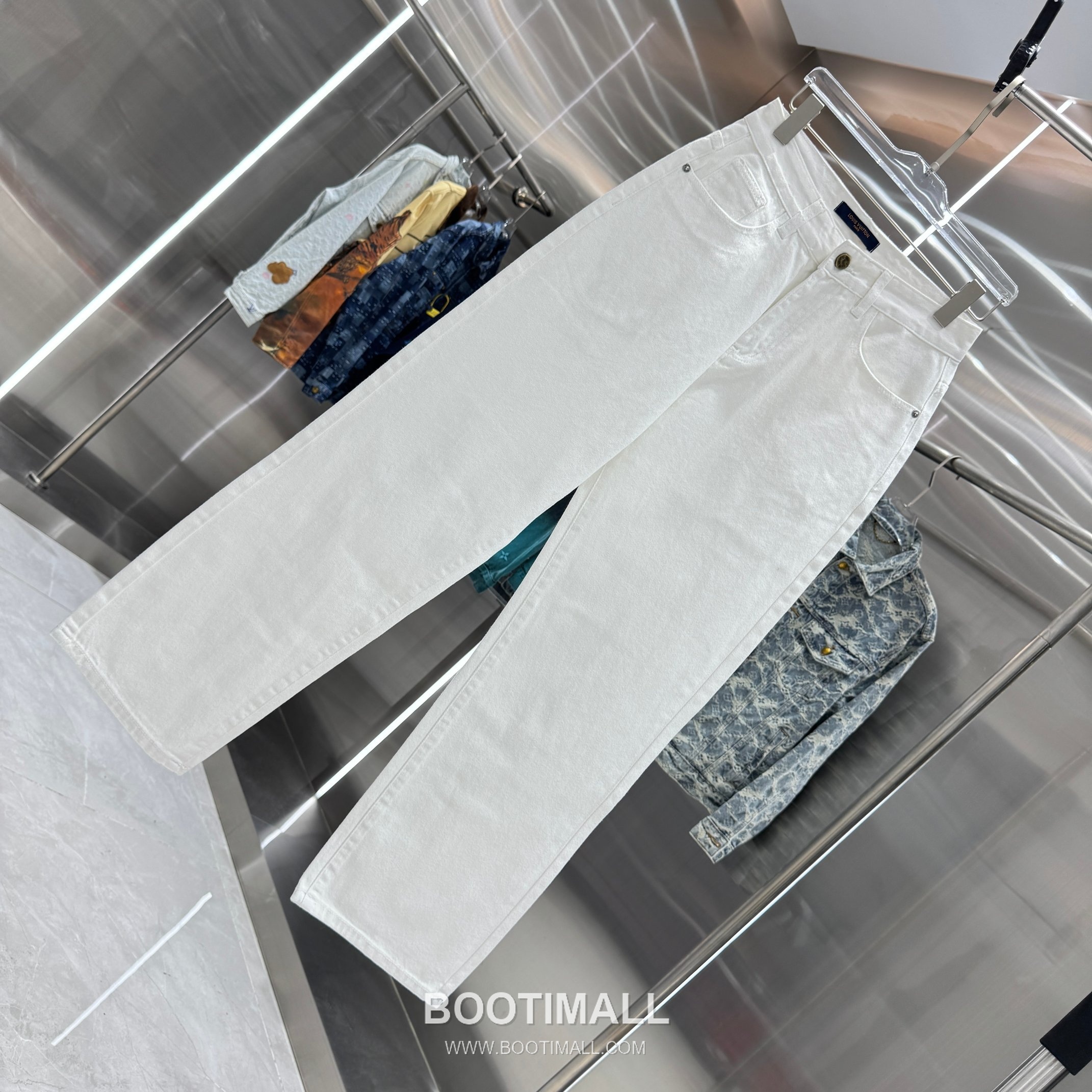 Louis Vuitton Letter Print Straight Jeans Denim Blue Pants 루이비통 레터 프린트 스트레이트 진 데님 블루 팬츠 3