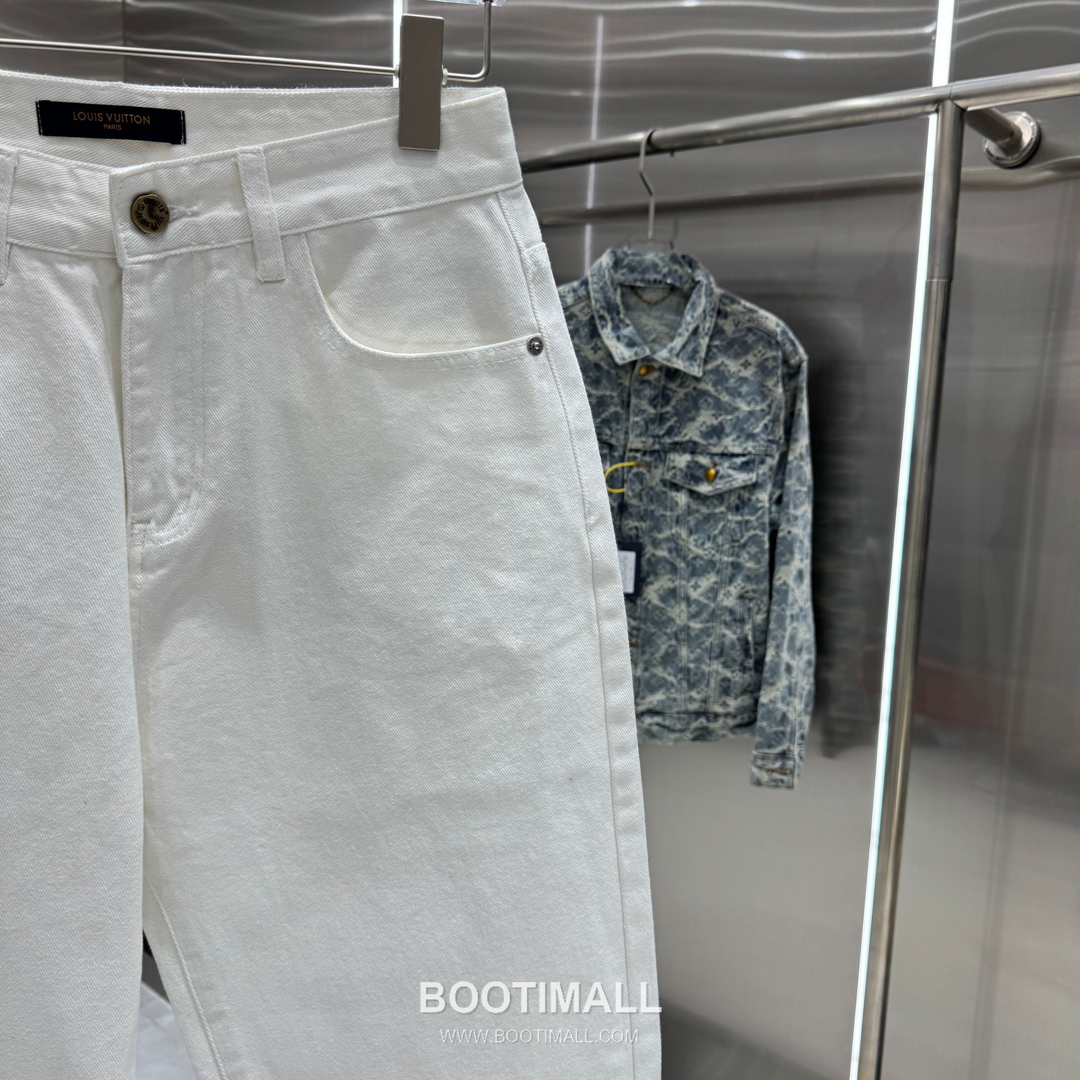 Louis Vuitton Letter Print Straight Jeans Denim Blue Pants 루이비통 레터 프린트 스트레이트 진 데님 블루 팬츠 7