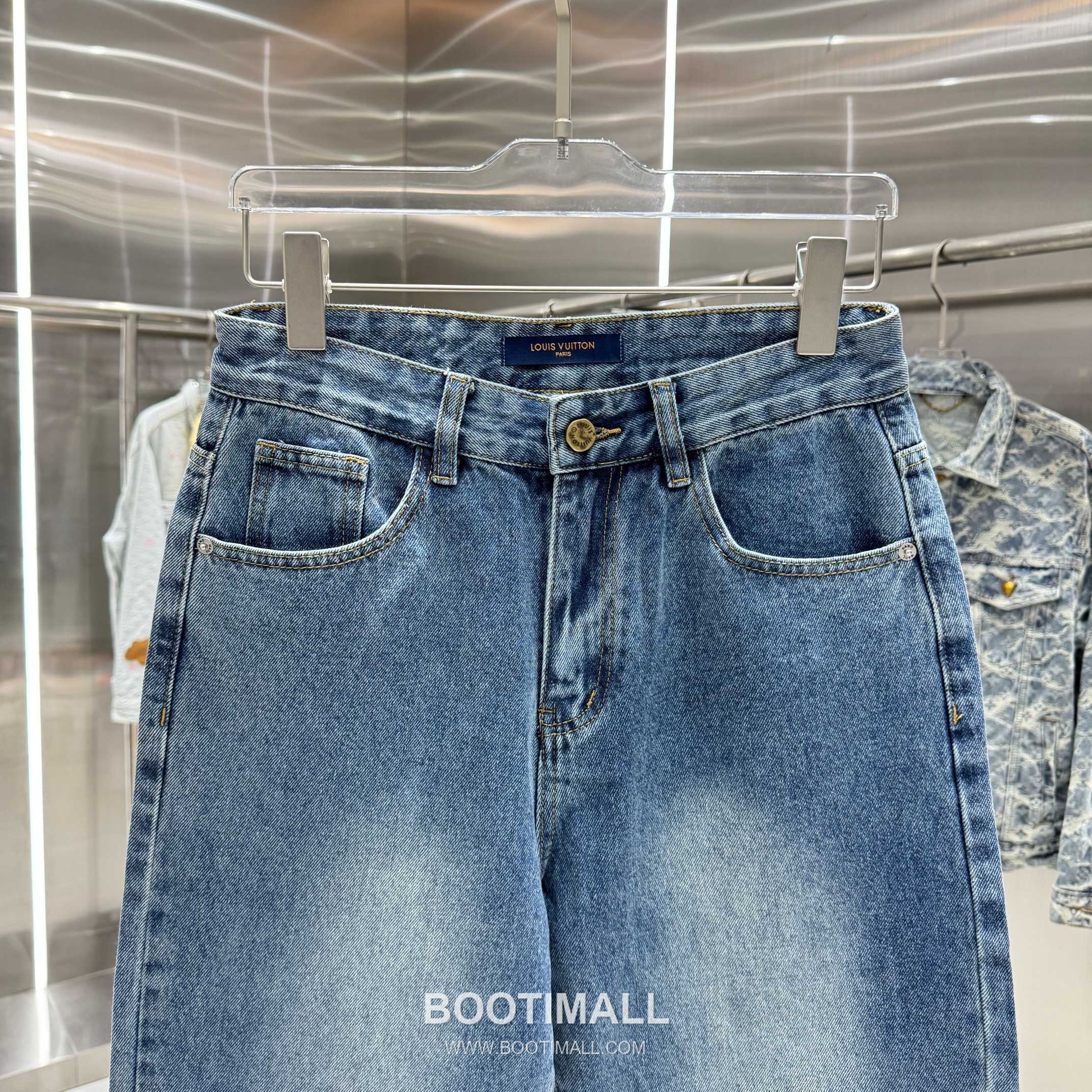 Louis Vuitton Letter Print Straight Jeans Denim Blue Pants 루이비통 레터 프린트 스트레이트 진 데님 블루 팬츠 6