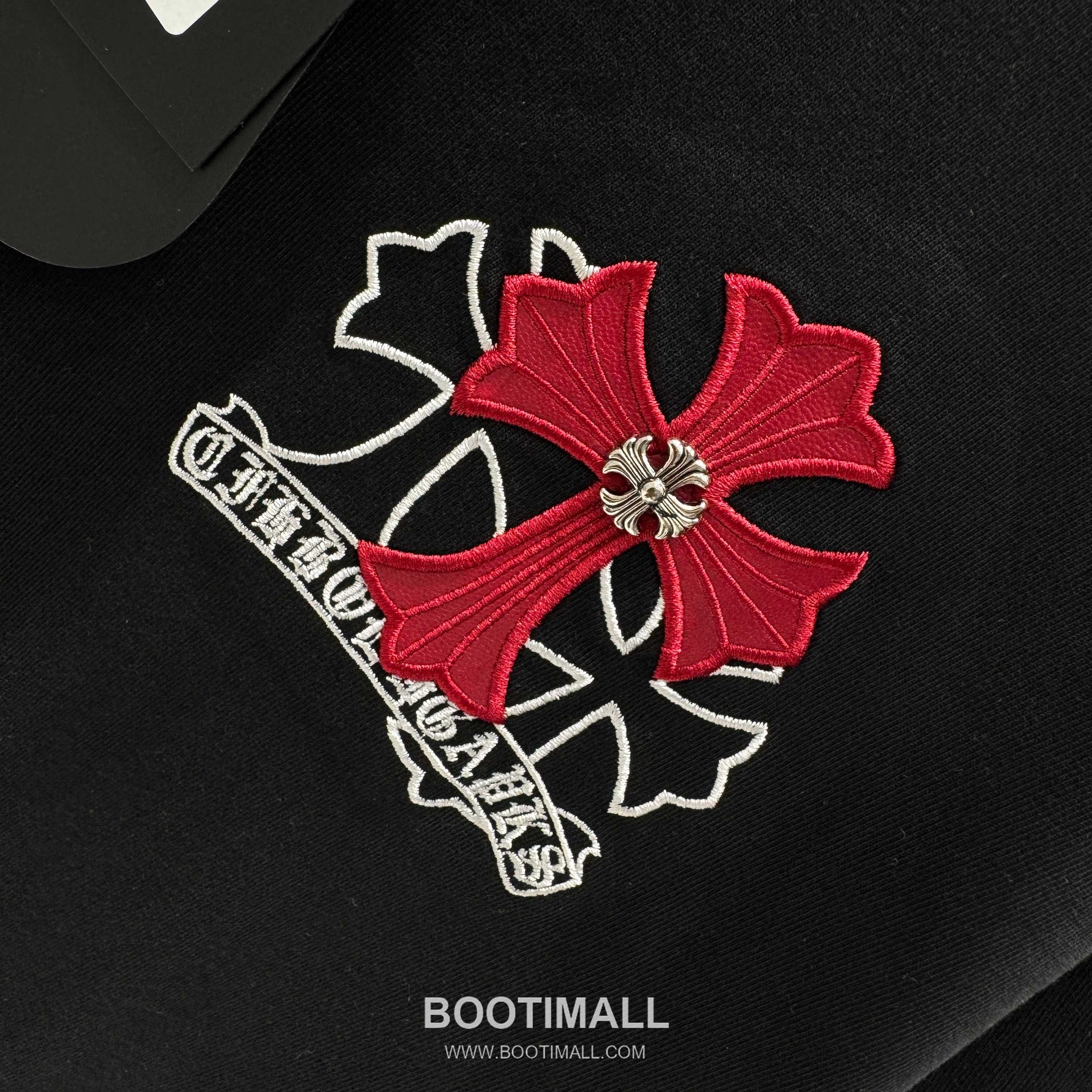 Chrome Hearts Washed Leather-Applique Embroidered Tee Black T-shirt 크롬하츠 워싱 레더 아플리케 자수 티 블랙 티셔츠 8