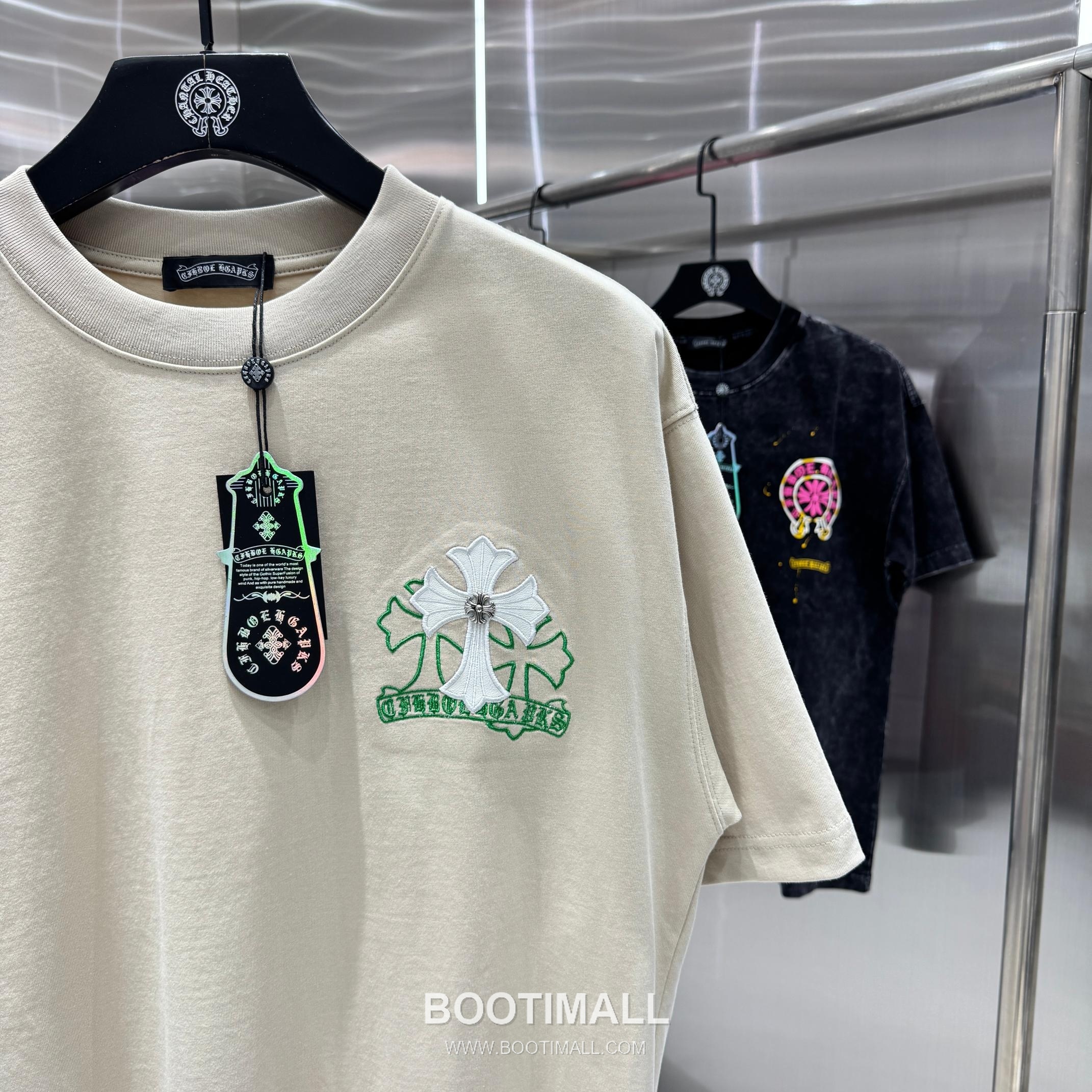 Chrome Hearts Washed Leather-Applique Embroidered Tee Black T-shirt 크롬하츠 워싱 레더 아플리케 자수 티 블랙 티셔츠 7