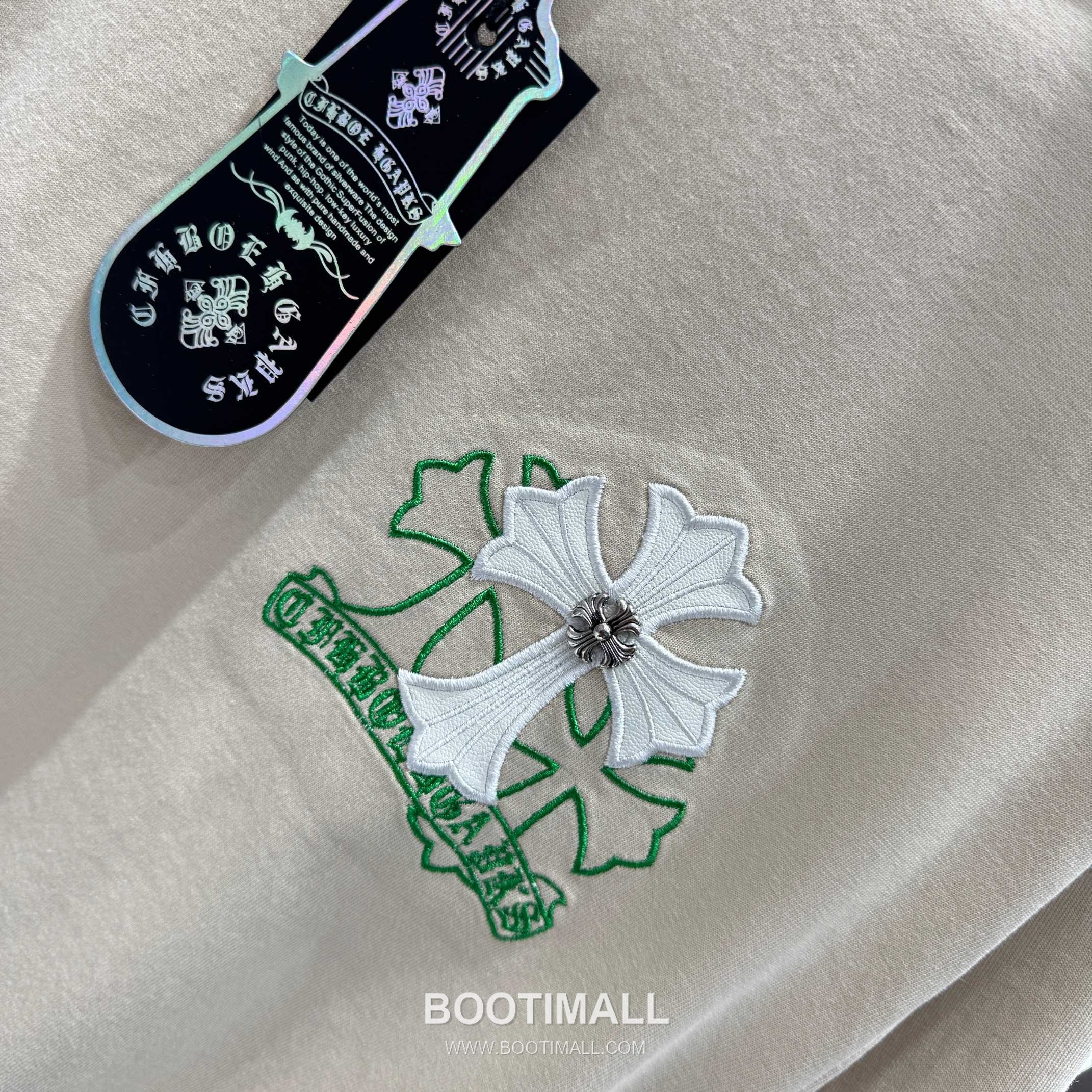 Chrome Hearts Washed Leather-Applique Embroidered Tee Black T-shirt 크롬하츠 워싱 레더 아플리케 자수 티 블랙 티셔츠 8