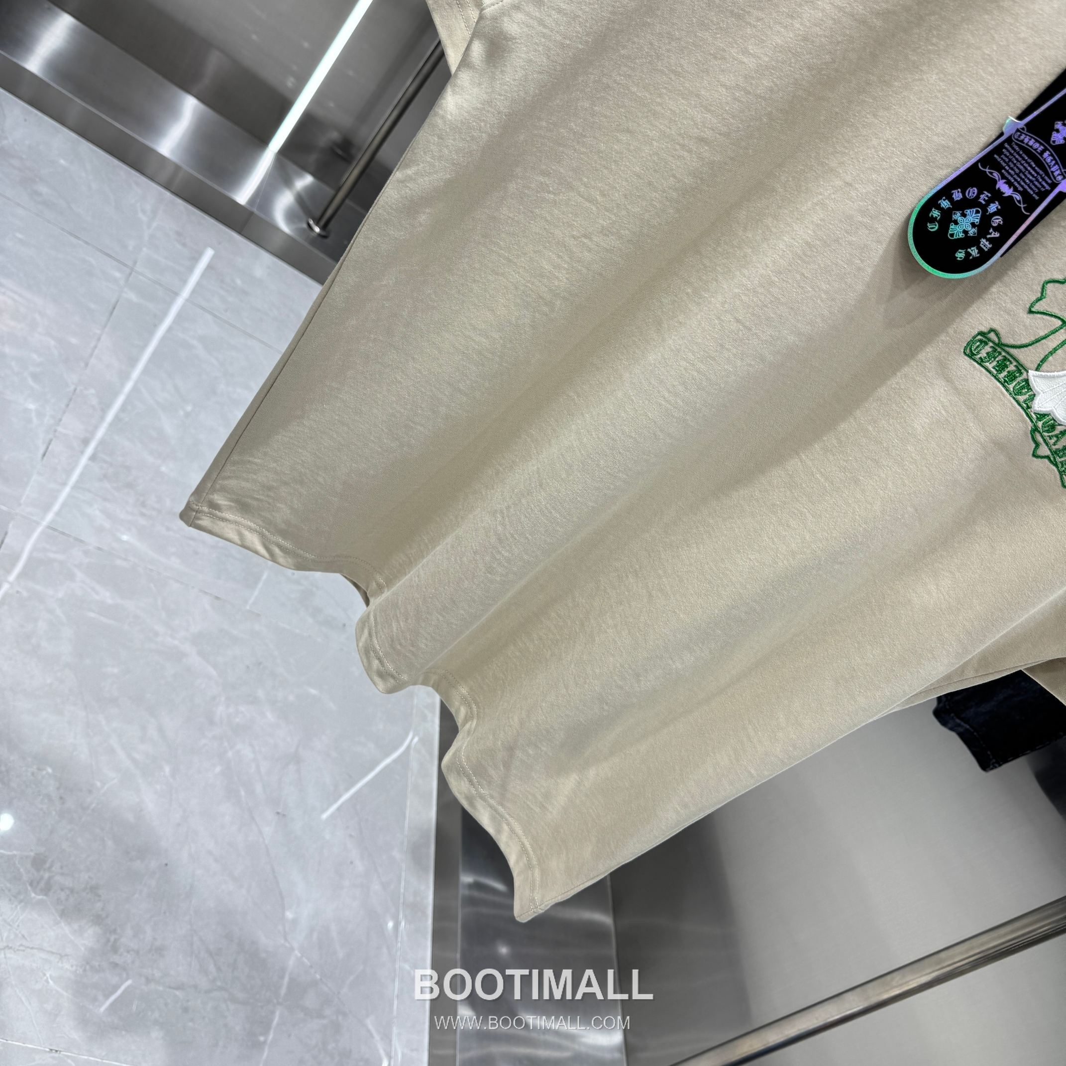 Chrome Hearts Washed Leather-Applique Embroidered Tee Black T-shirt 크롬하츠 워싱 레더 아플리케 자수 티 블랙 티셔츠 9