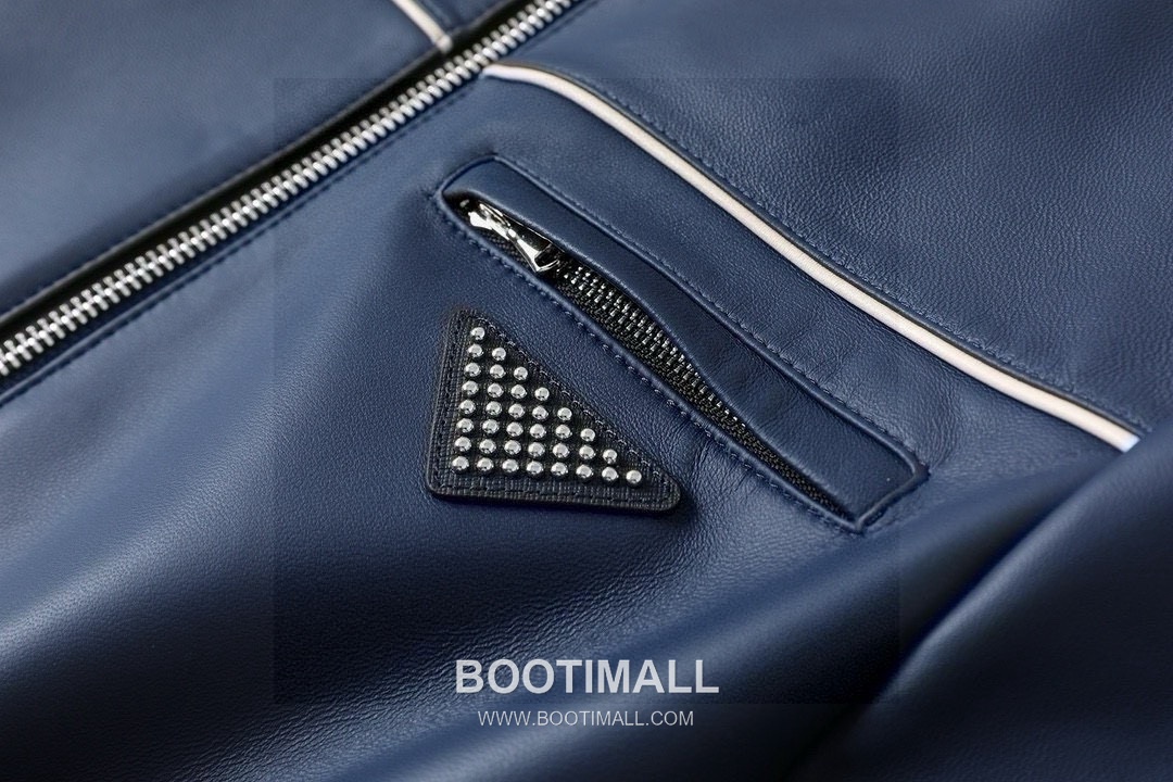 Prada SS26 Sheepskin Leather Baseball Jacket 프라다 SS26 양가죽 베이스볼 레더 재킷 7