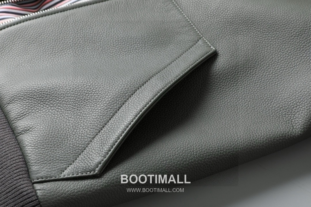 Thom Browne Leather Blouson Black 톰브라운 레더 블루종 블랙 7