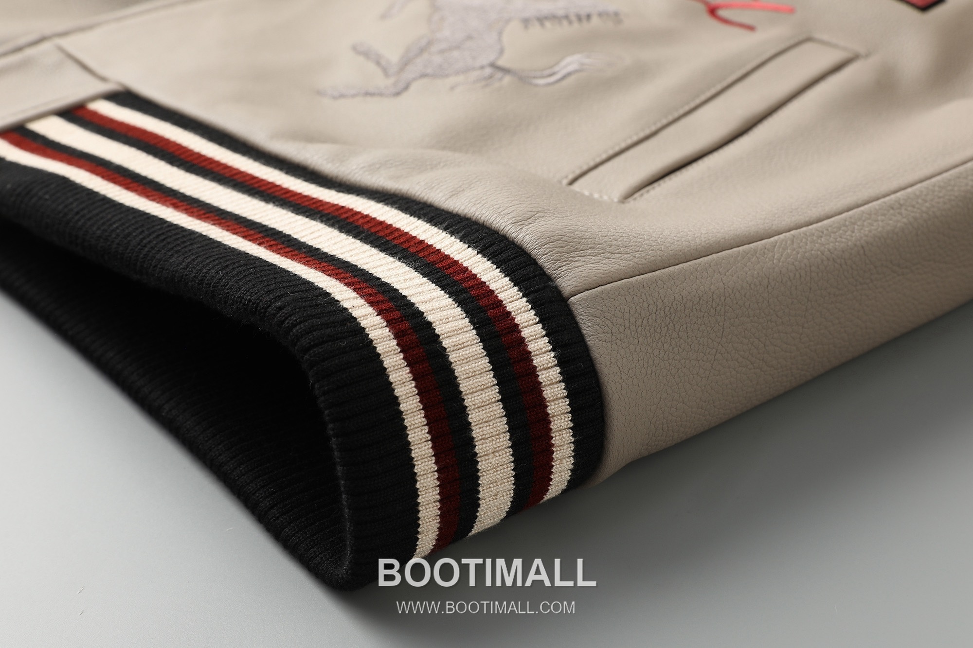 Gucci Racing Collaboration Leather Goatskin Beige Jacket 구찌 레이싱 콜라보 레더 염소가죽 베이지 재킷 8